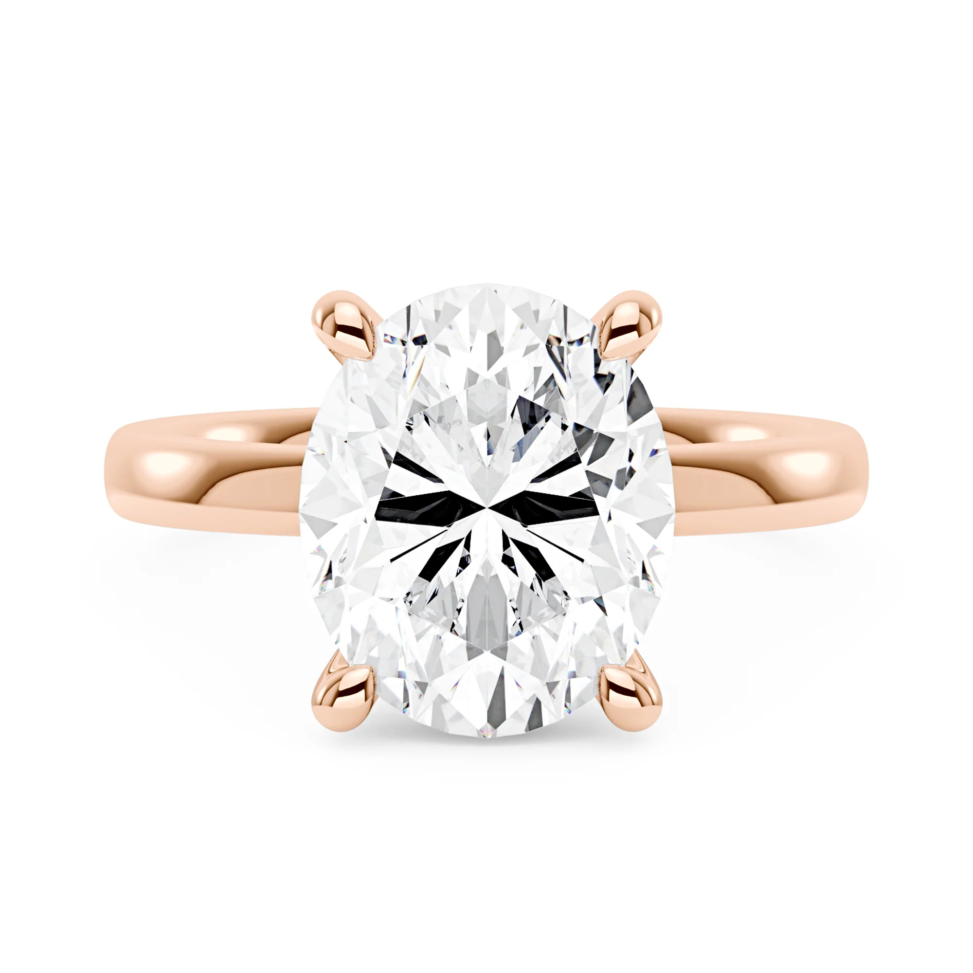 Luminous Oval Cut Moissanite Solitaire Ring - Image 7