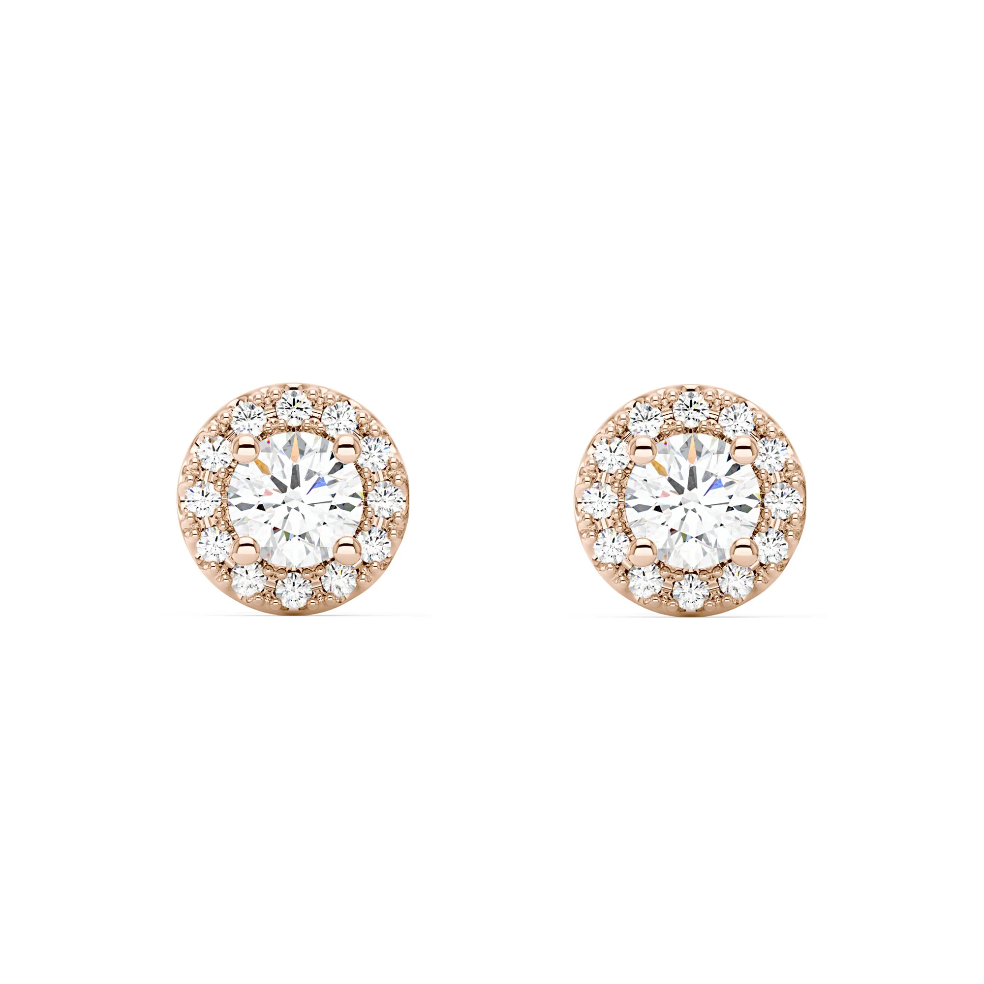 Luxe Moissanite Halo Style Stud Earrings - Image 7