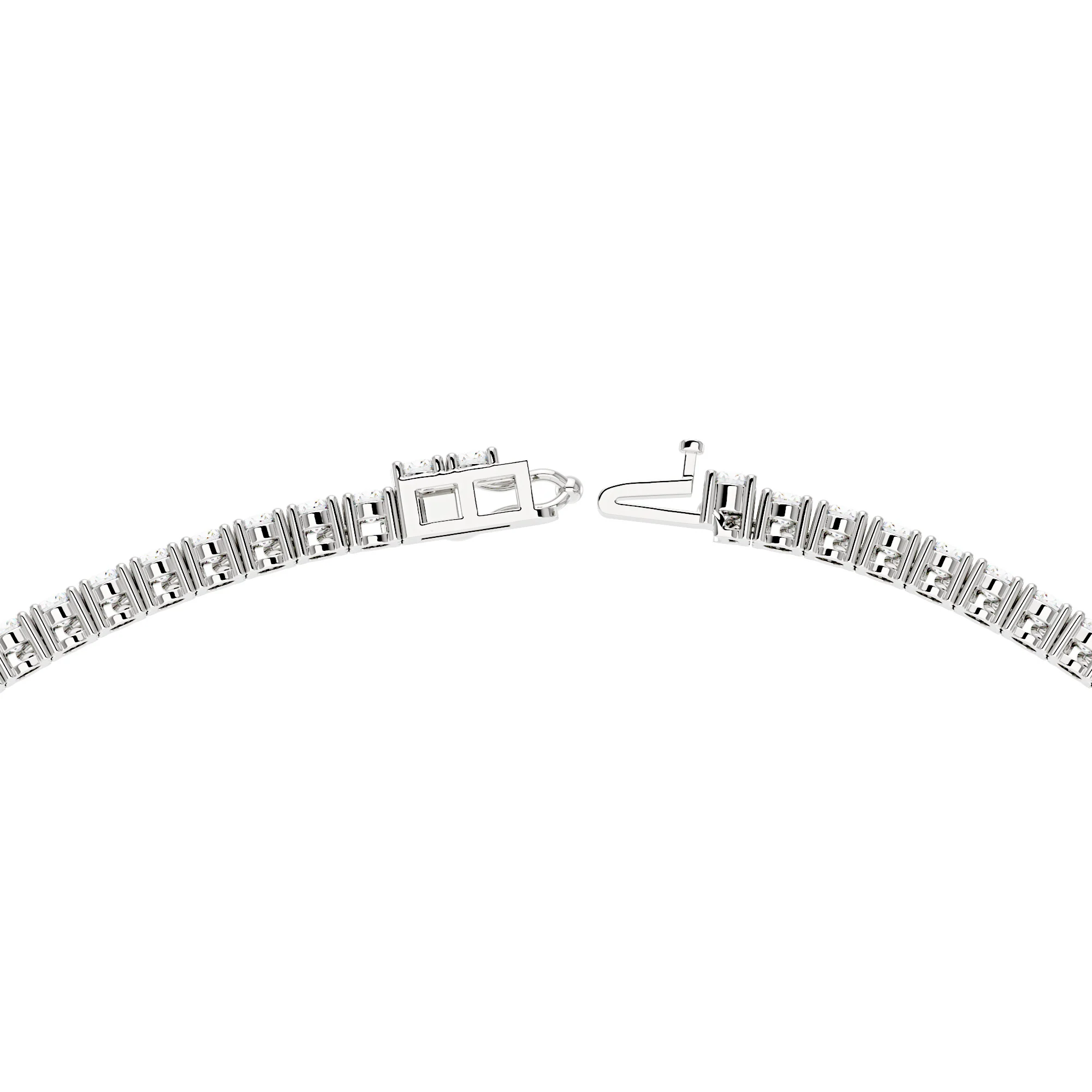 Luxe Moissanite Tennis Necklace in 14K Gold - Image 3