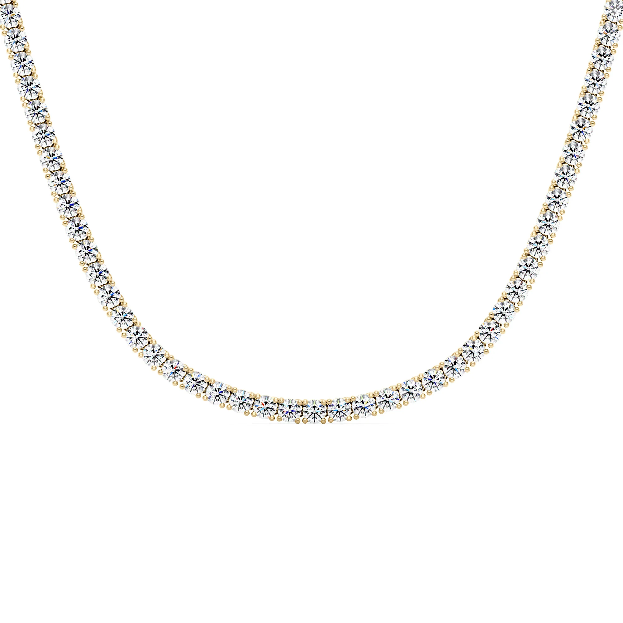 Luxe Moissanite Tennis Necklace in 14K Gold - Image 4