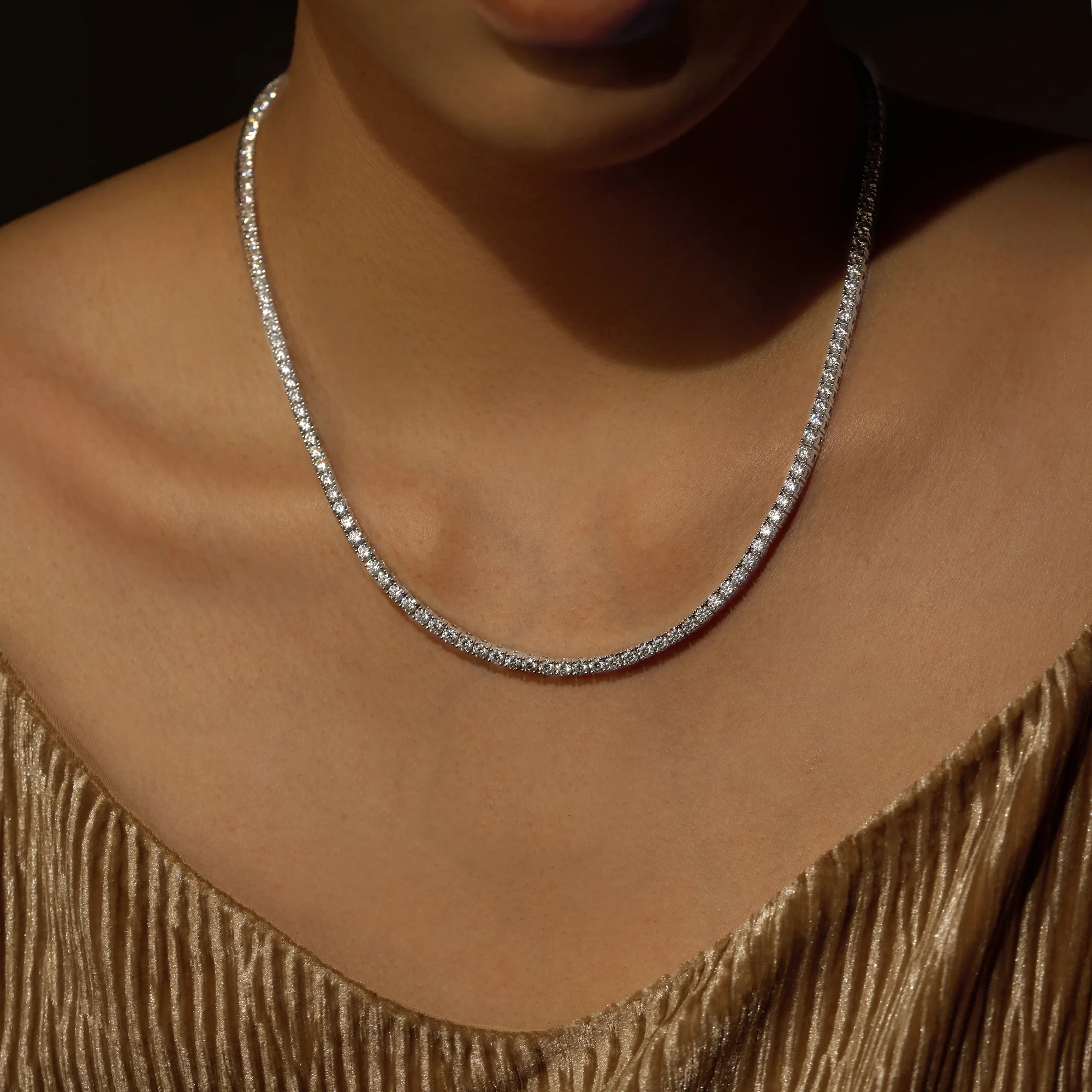Luxe Moissanite Tennis Necklace - Image 7