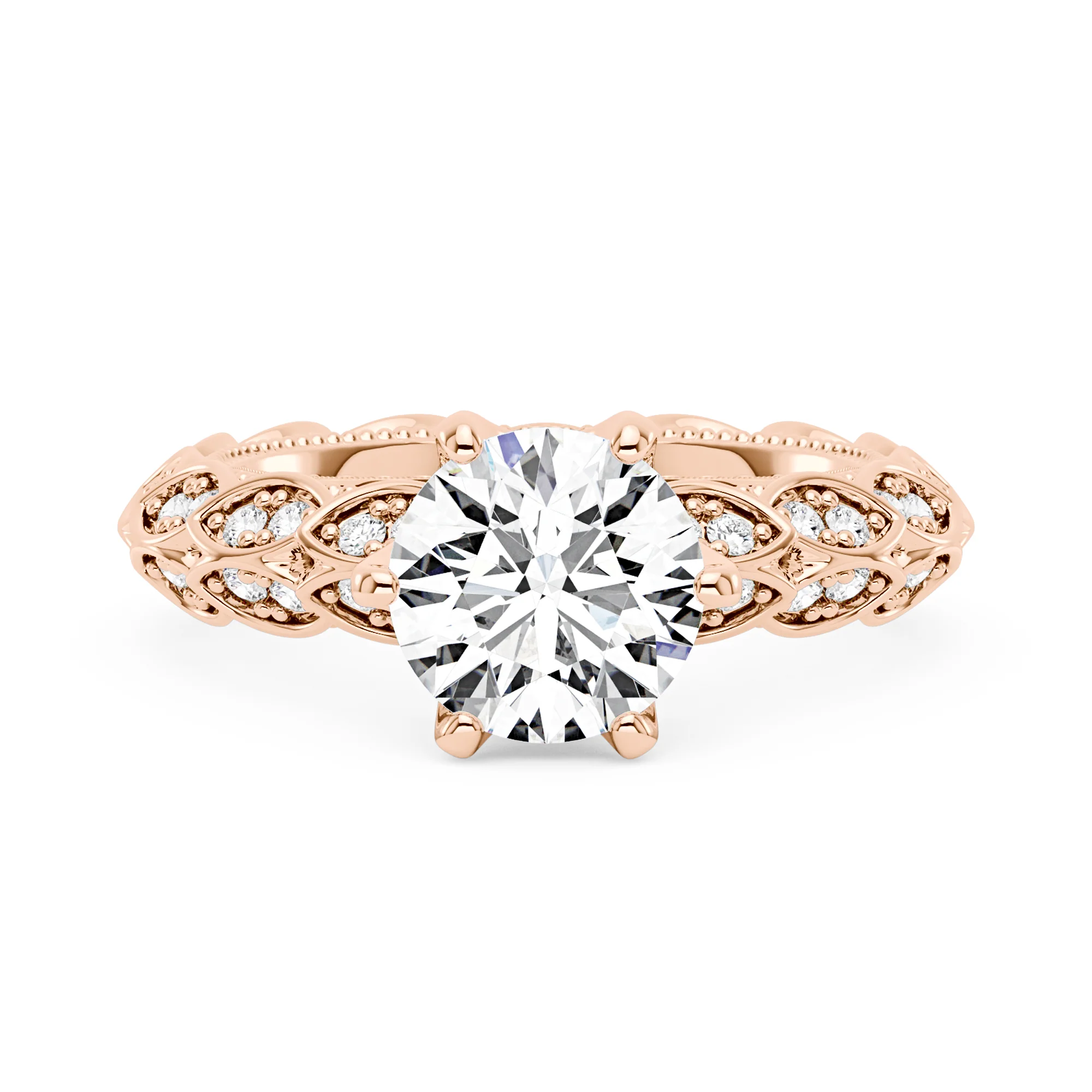 Luxury Band Solitaire Moissanite Engagement Ring - Image 7