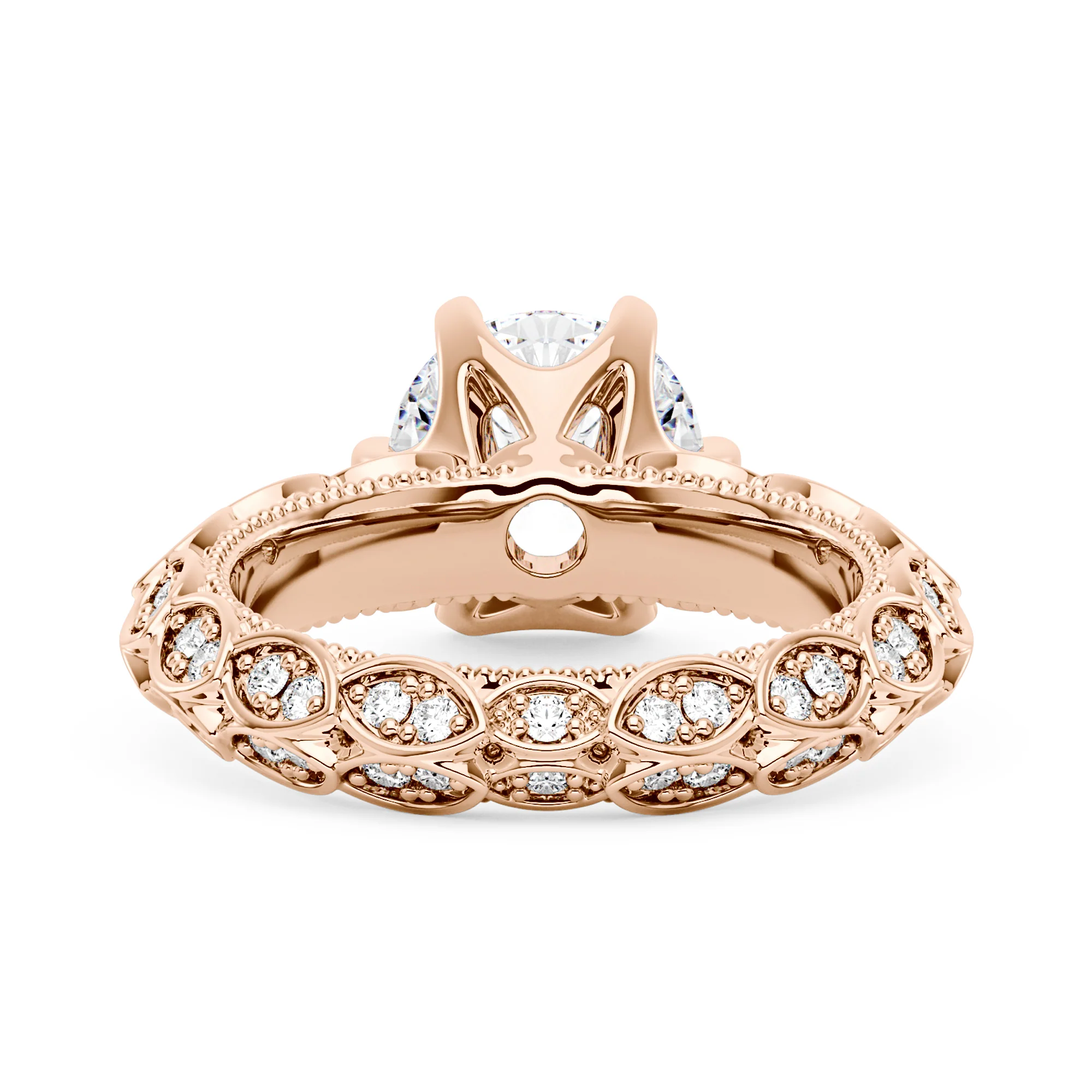 Luxury Band Solitaire Moissanite Engagement Ring - Image 9