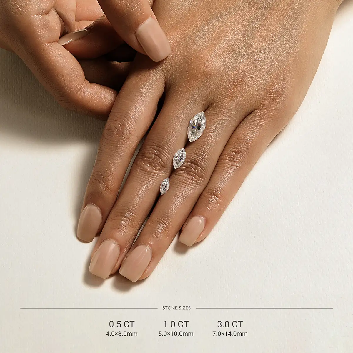 Marquise Cut Moissanite Bezel Ring - Image 13