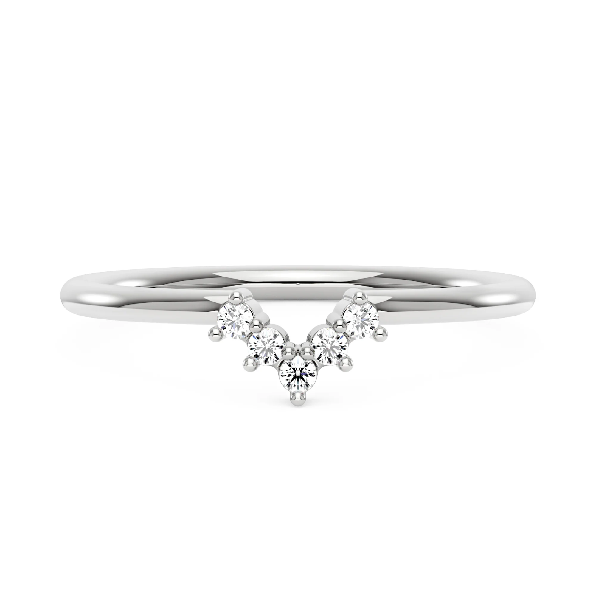 Marquise Cut Moissanite Engagement Ring and Curved Band Set - Image 8