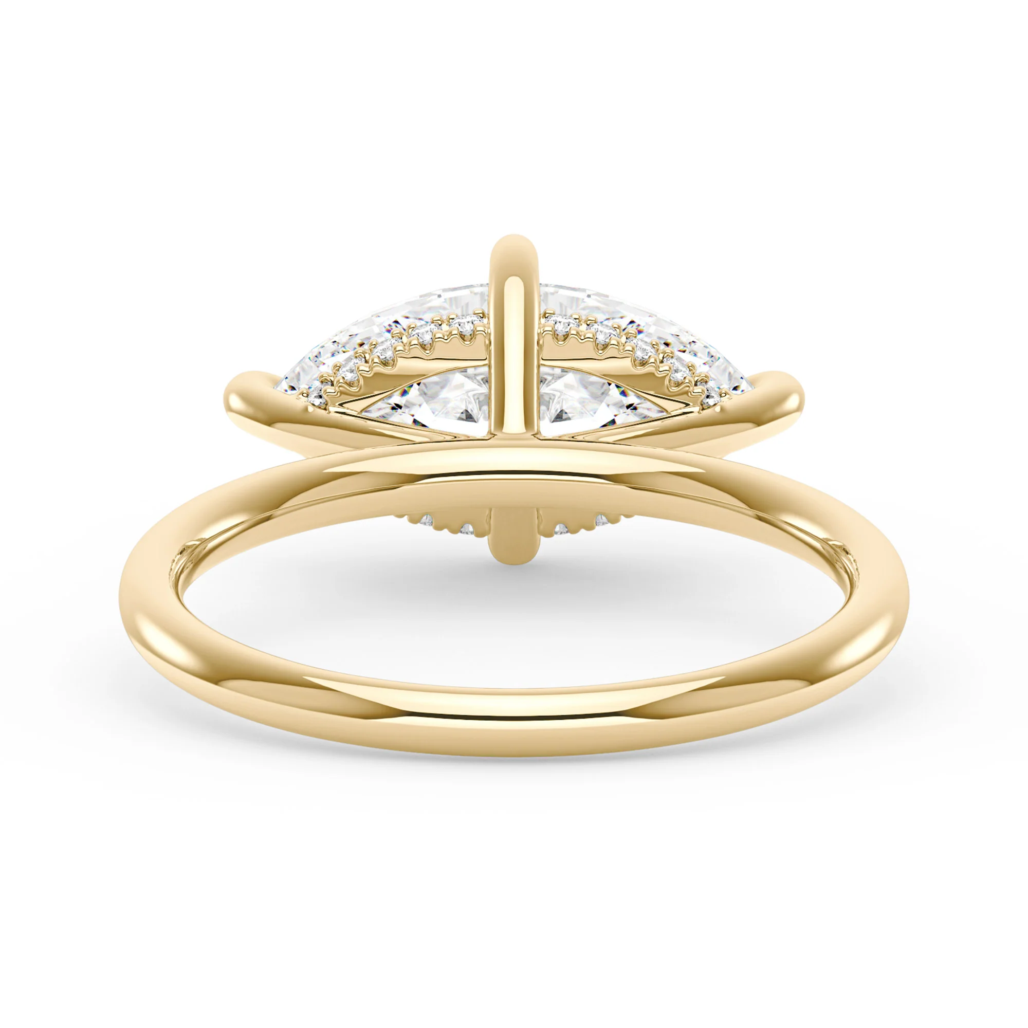 Marquise Moissanite East West Solitaire Ring - Image 3