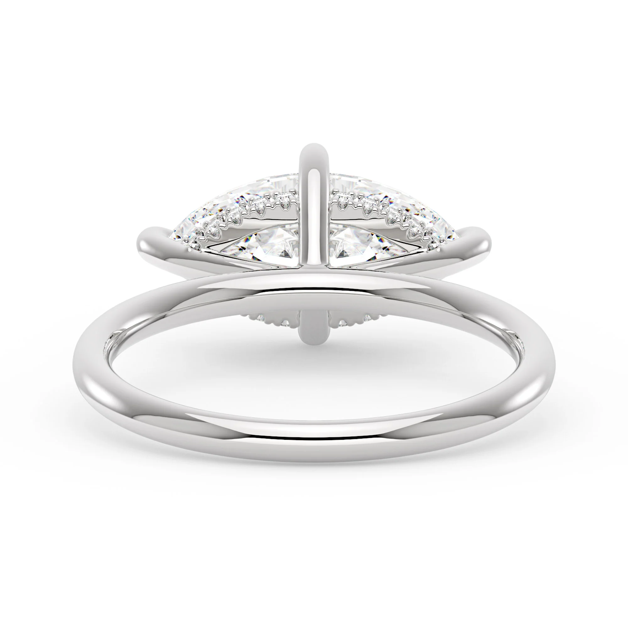 Marquise Moissanite East West Solitaire Ring - Image 6