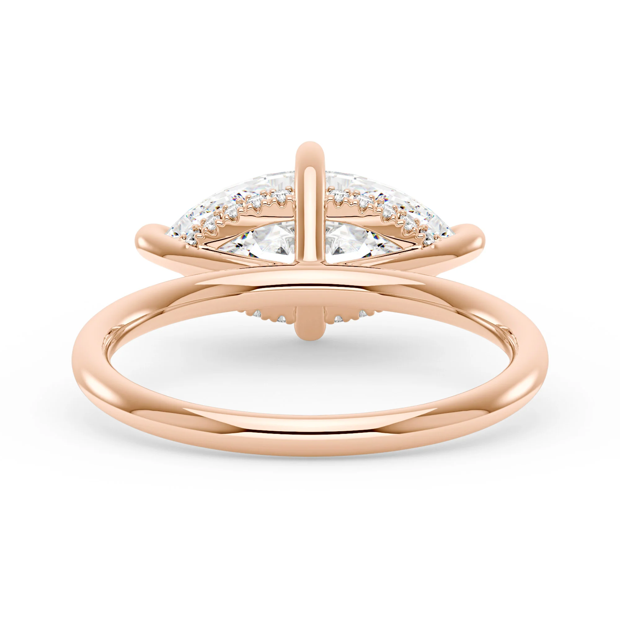 Marquise Moissanite East West Solitaire Ring - Image 9
