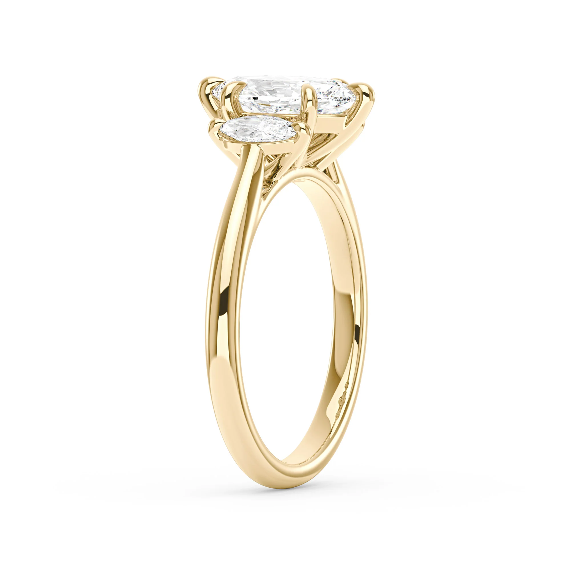 Marquise Moissanite Three Stone Ring - Image 5