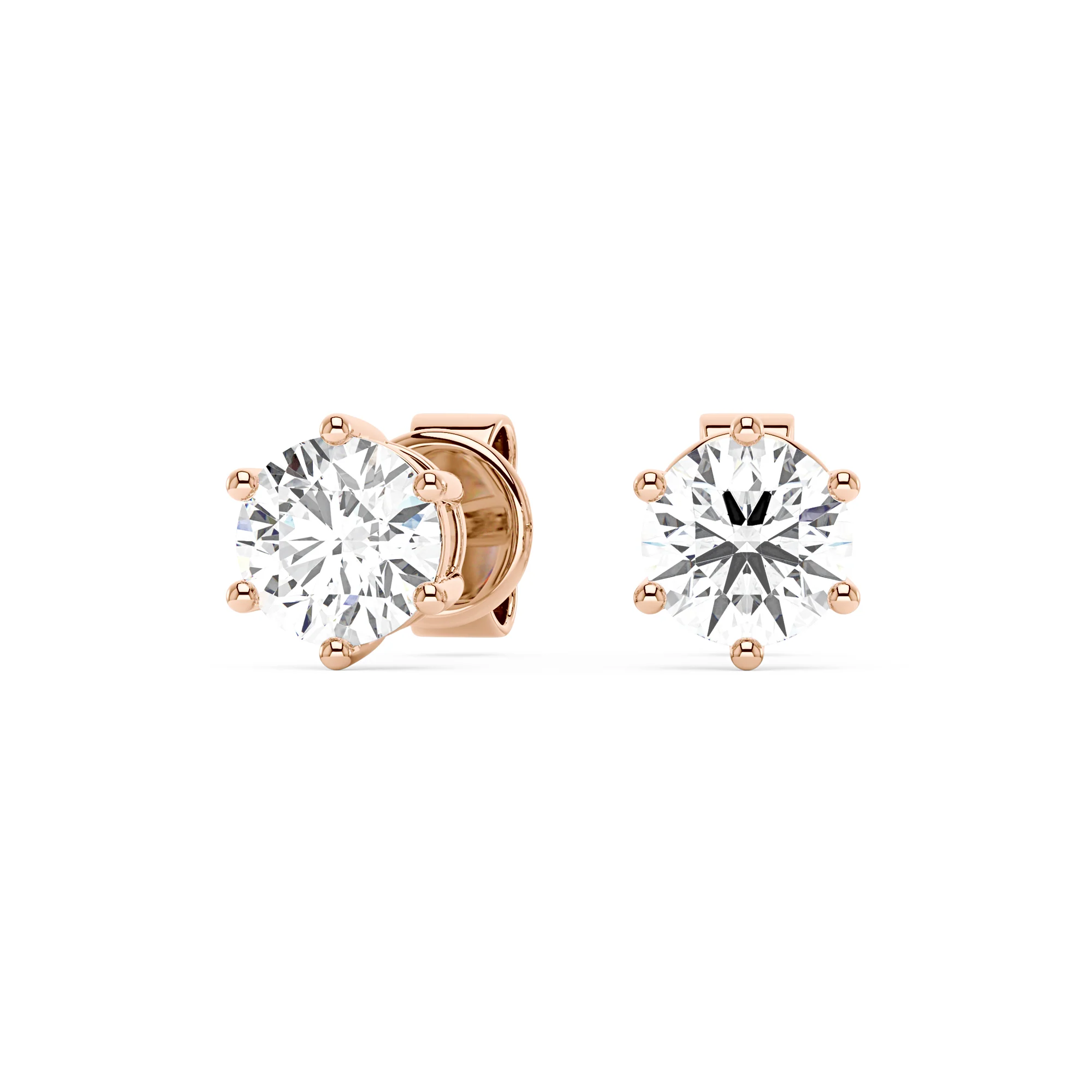 Modern Moissanite 6-Prong Studs - Image 8