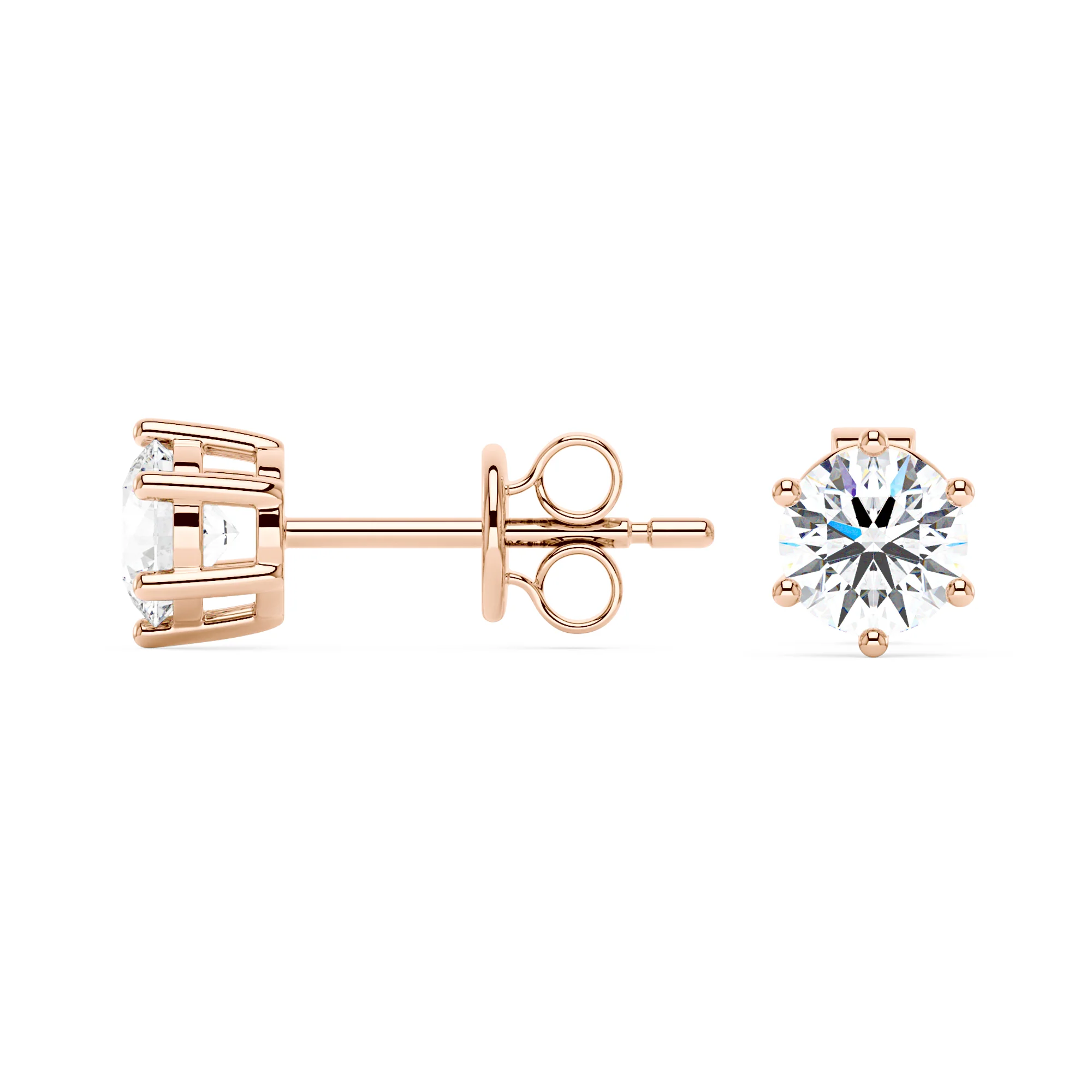 Modern Moissanite 6-Prong Studs - Image 9