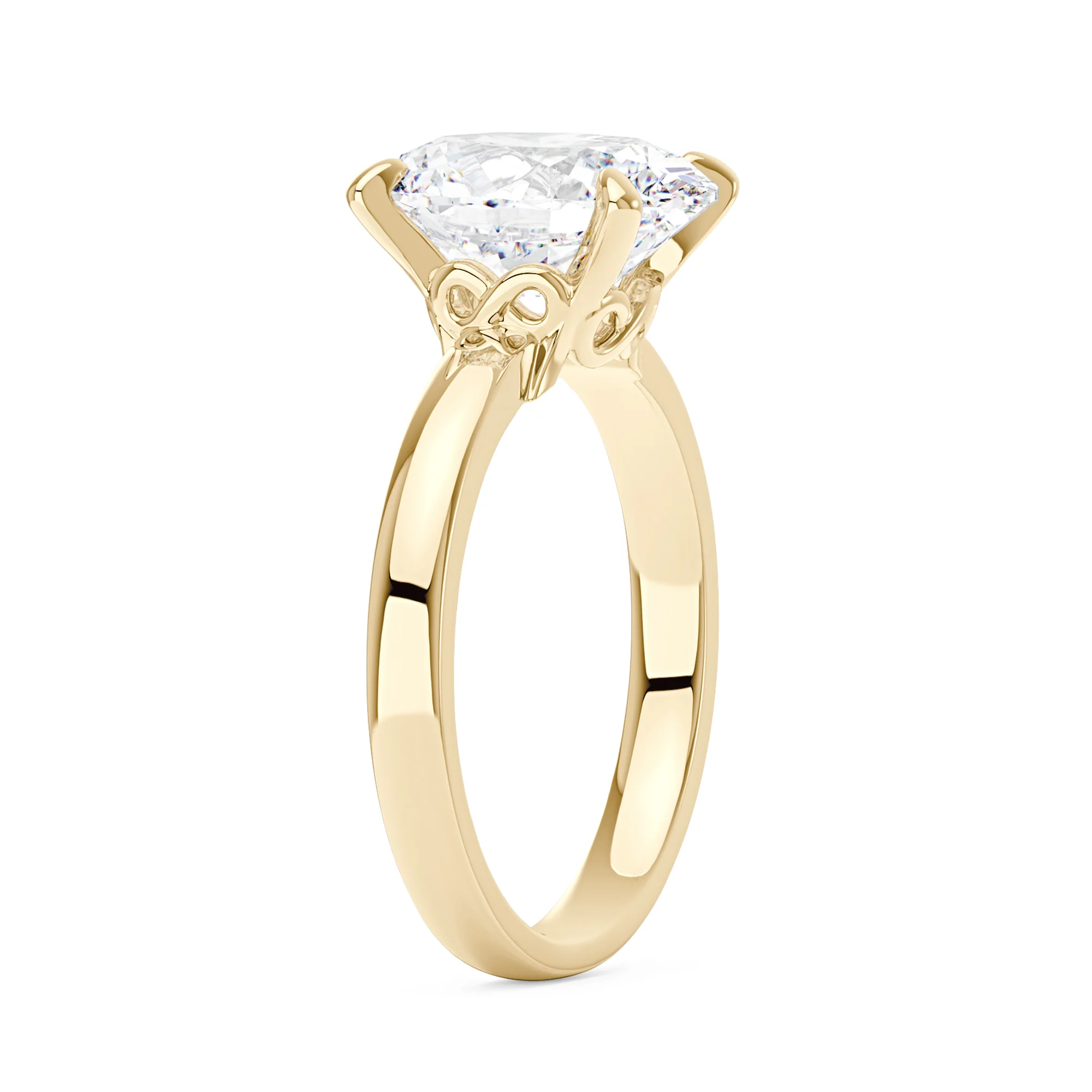 Modern Solitaire Ring with Oval Cut Moissanite - Image 5