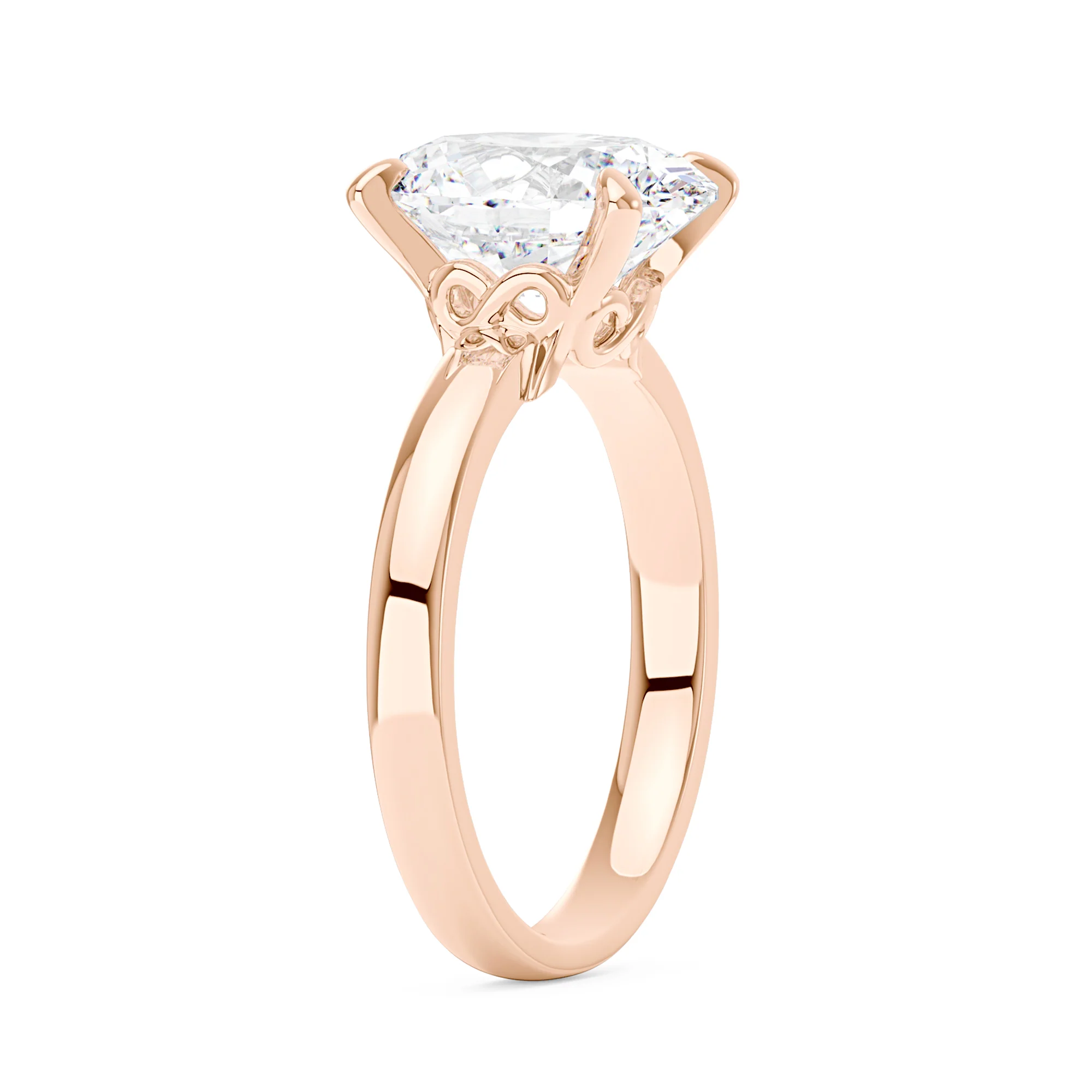 Modern Solitaire Ring with Oval Cut Moissanite - Image 8