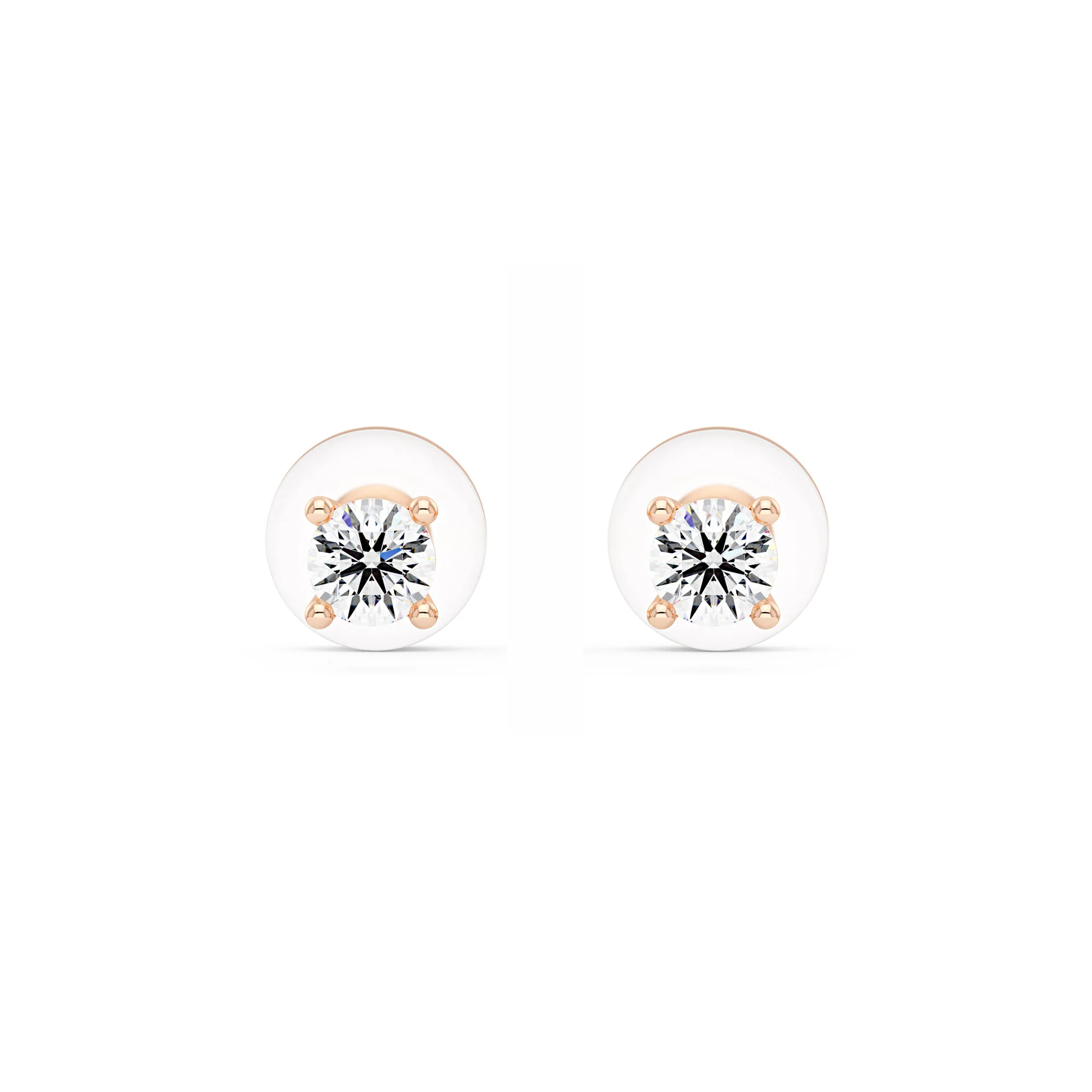 0.2 Carat Moissanite 4-Prong Basket Setting Stud Earrings in 14K Gold - Image 7