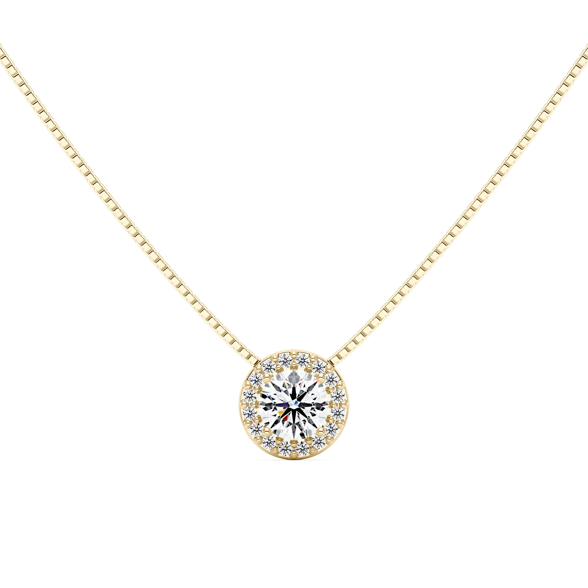 Moissanite Halo Style Pendant Necklace - Image 4