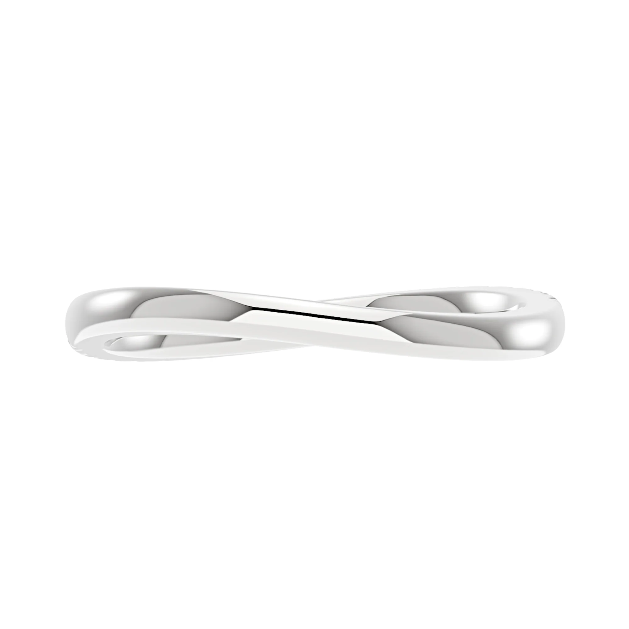Nature Inspired Wave Moissanite Pavé Half Eternity Band - Image 6