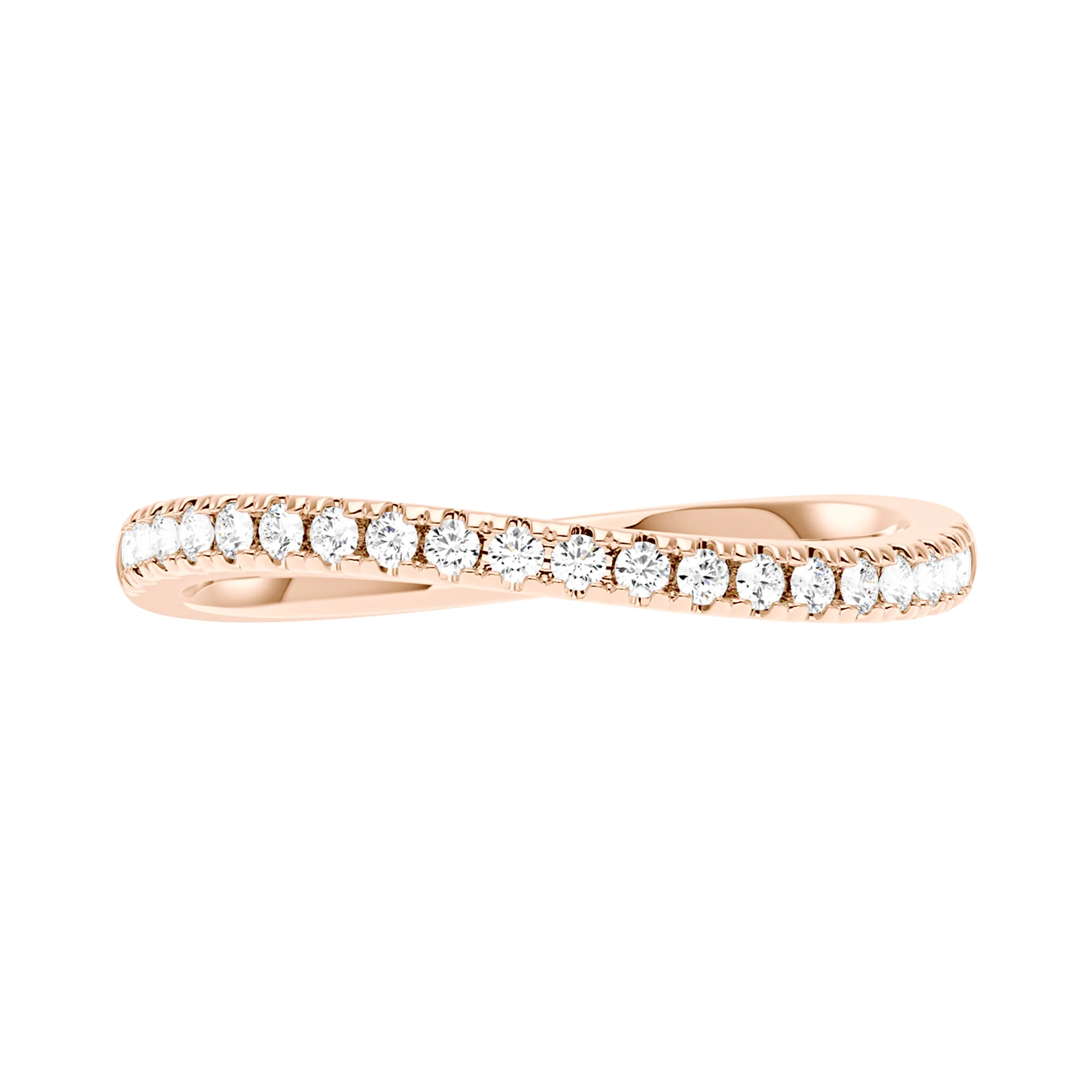 Nature Inspired Wave Moissanite Pavé Half Eternity Band - Image 7