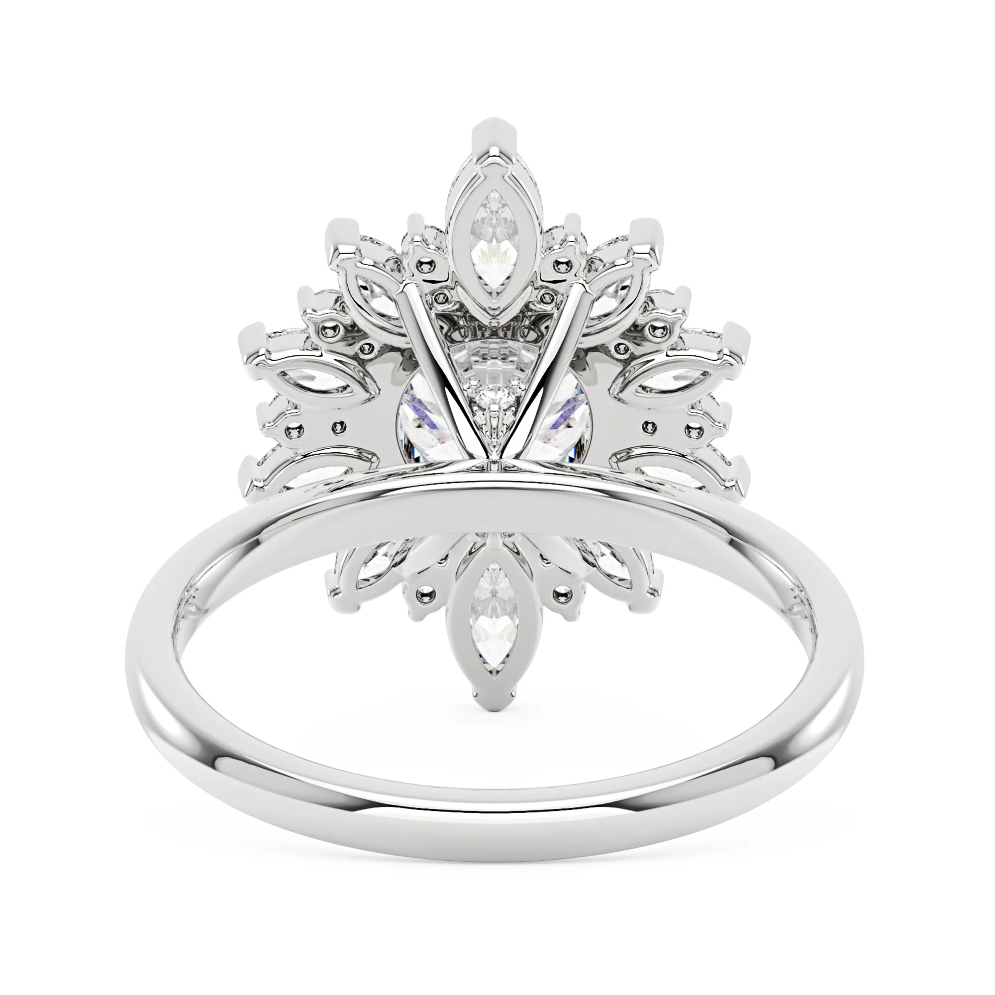 Nature Inspired Floral Moissanite Ring - Image 3