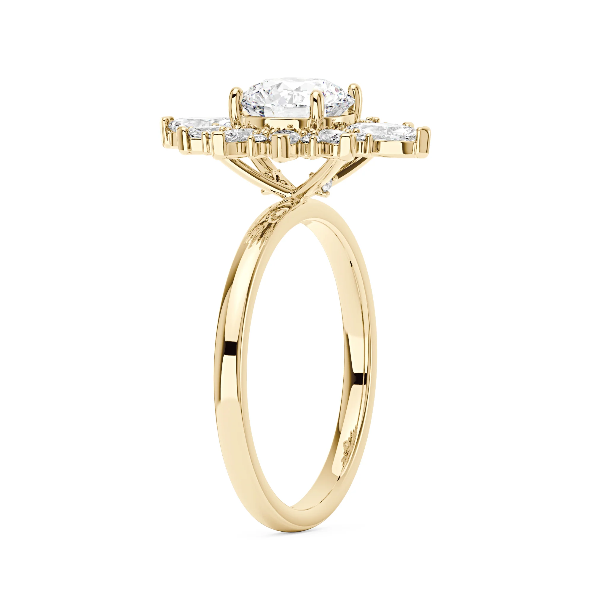 Nature Inspired Floral Moissanite Ring - Image 5