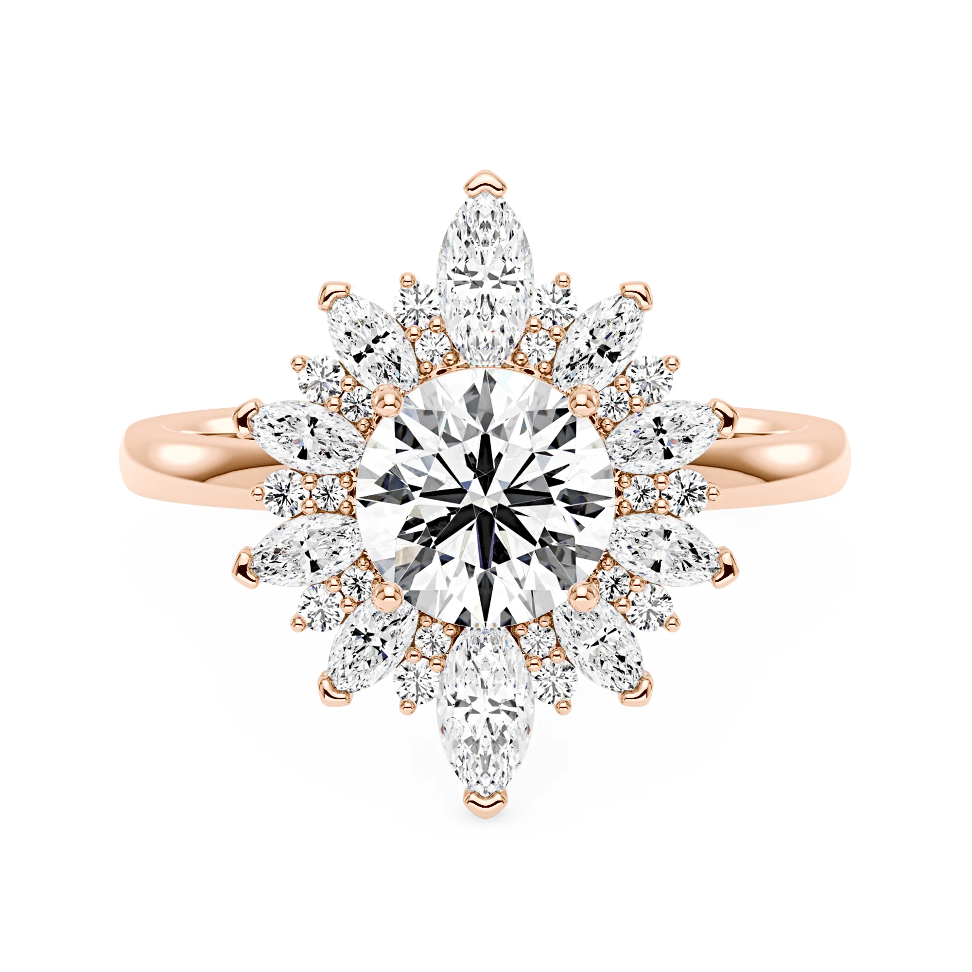 Nature Inspired Floral Moissanite Ring - Image 7