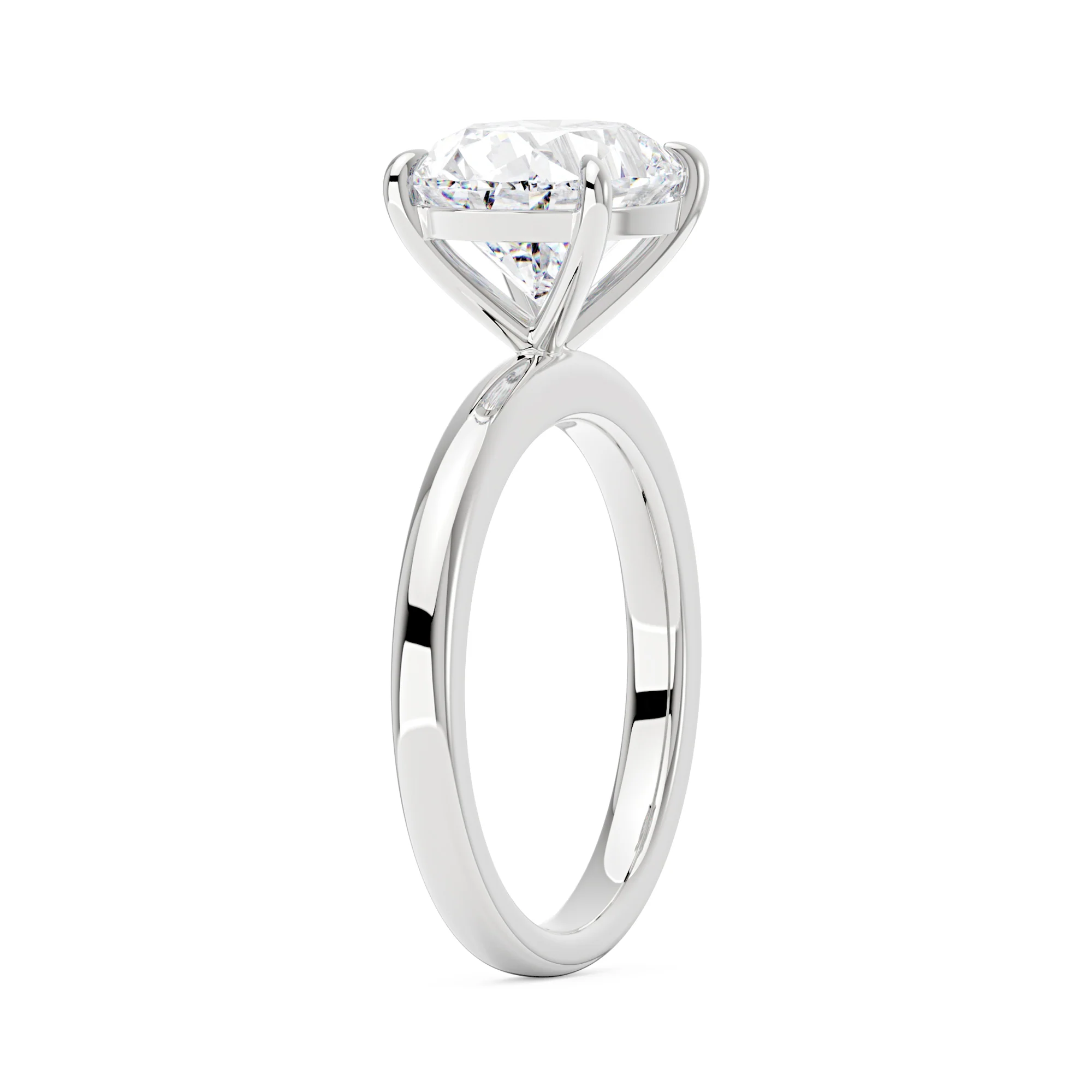 Oval Moissanite Solitaire Engagement Ring - Image 5
