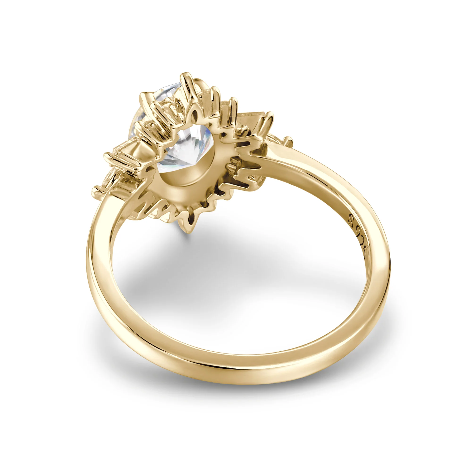 Oval Moissanite Cluster Ring - Image 6