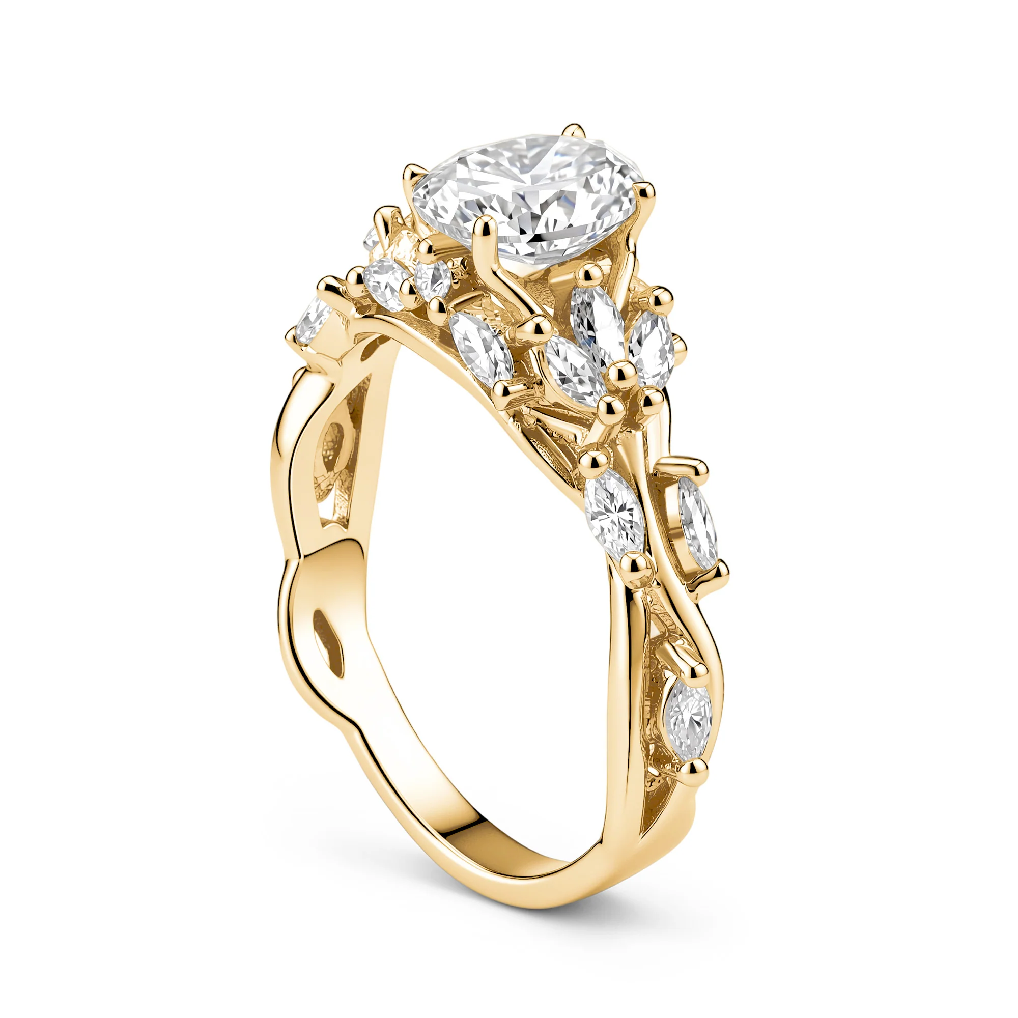 Oval Secret Garden Moissanite Engagement Ring - Image 5