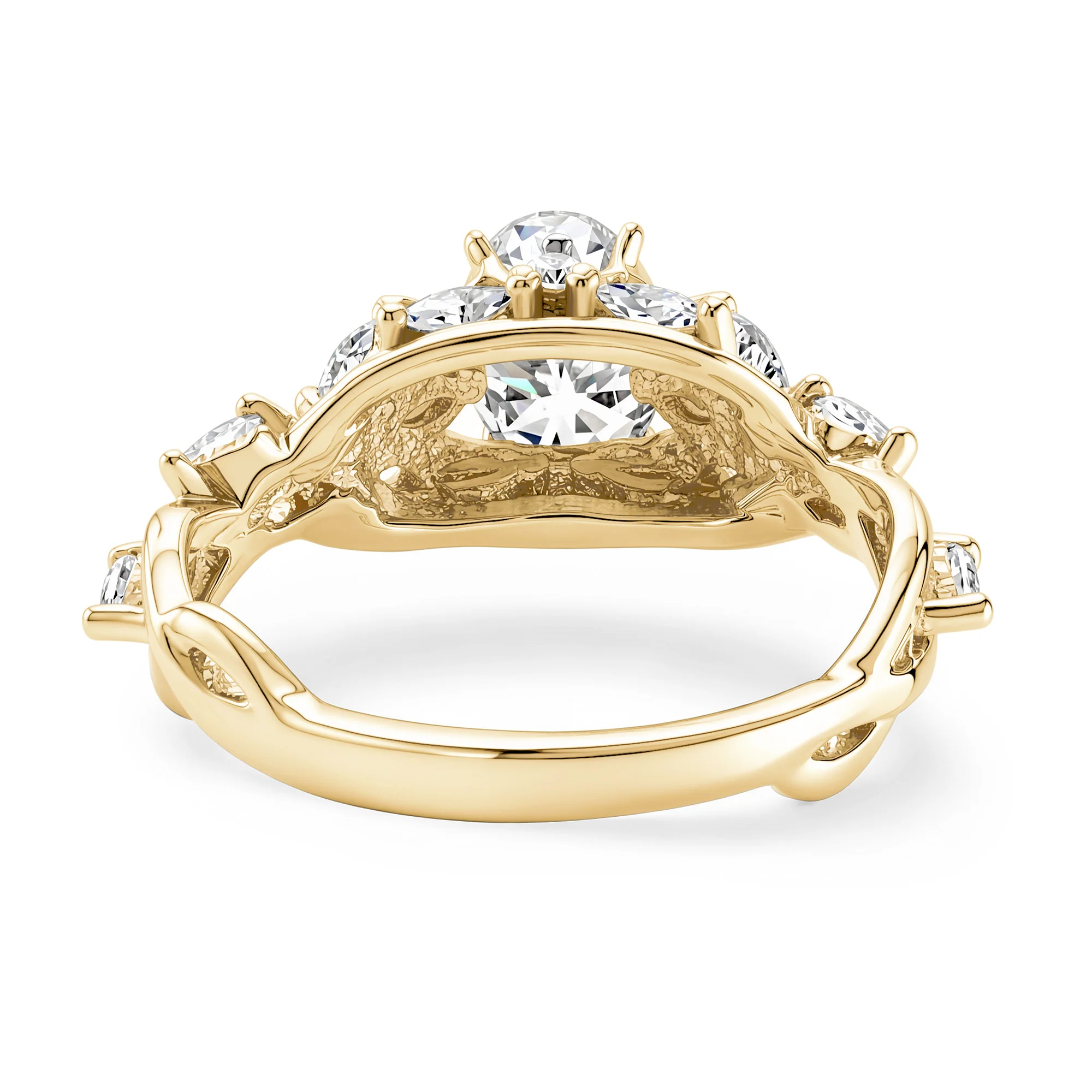 Oval Secret Garden Moissanite Engagement Ring - Image 6