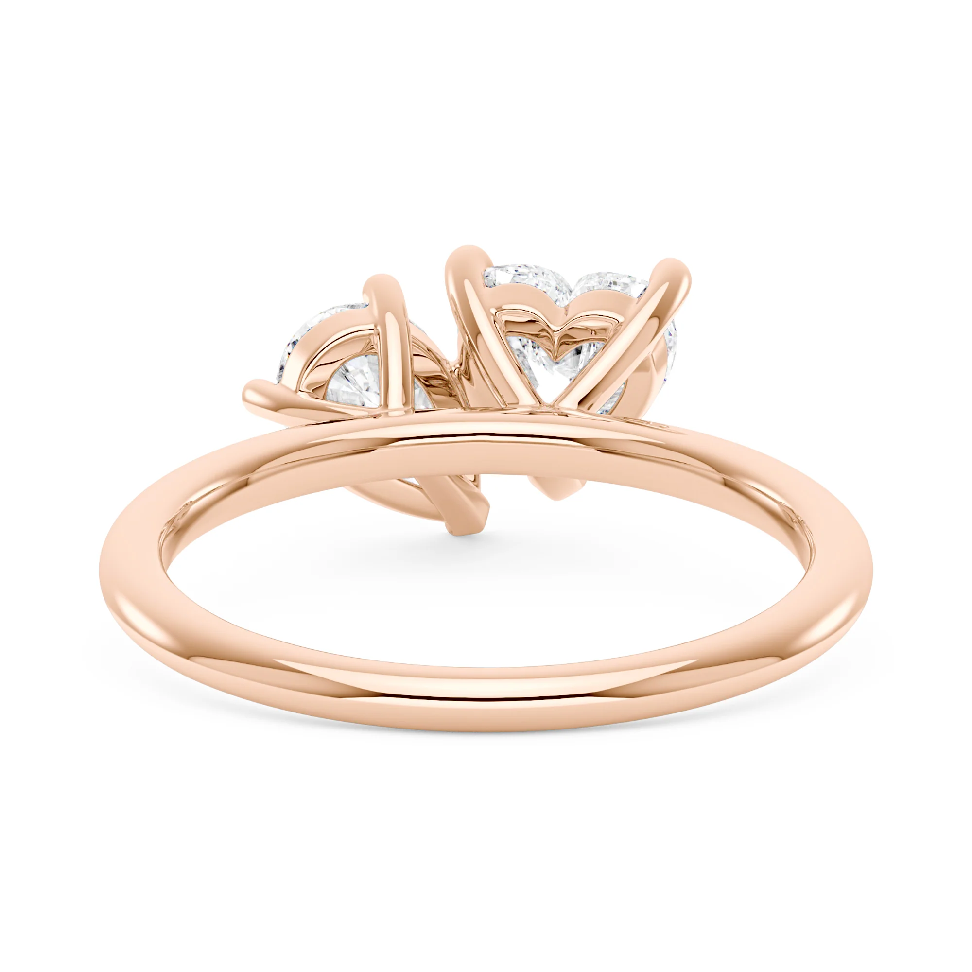 Pear Heart Moissanite Toi et Moi Ring - Image 9