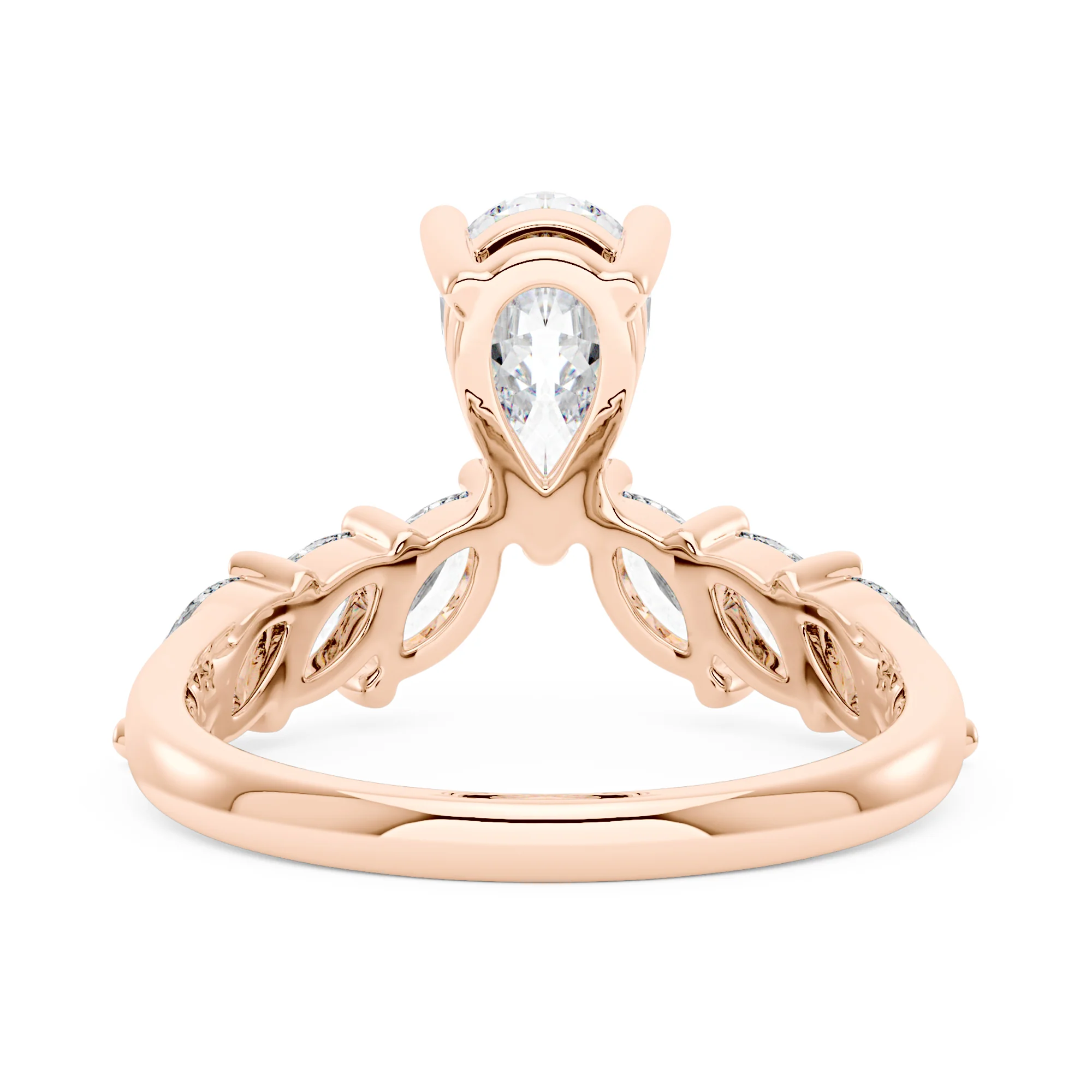 Pear and Marquise Moissanite Ring - Image 9