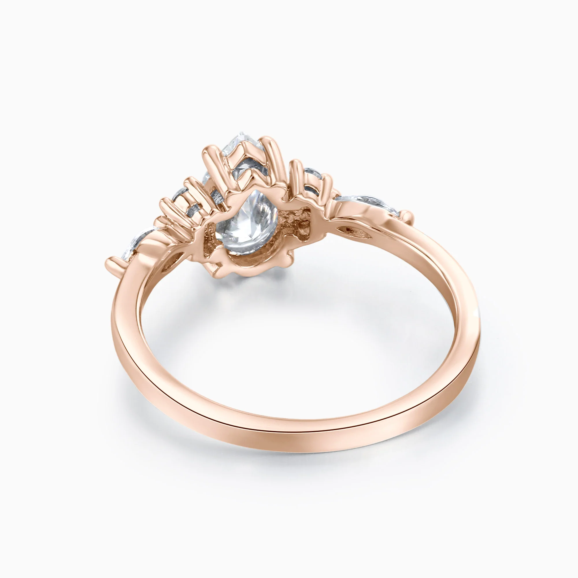 Pear Cut Vintage Moissanite Engagement Ring - Image 8