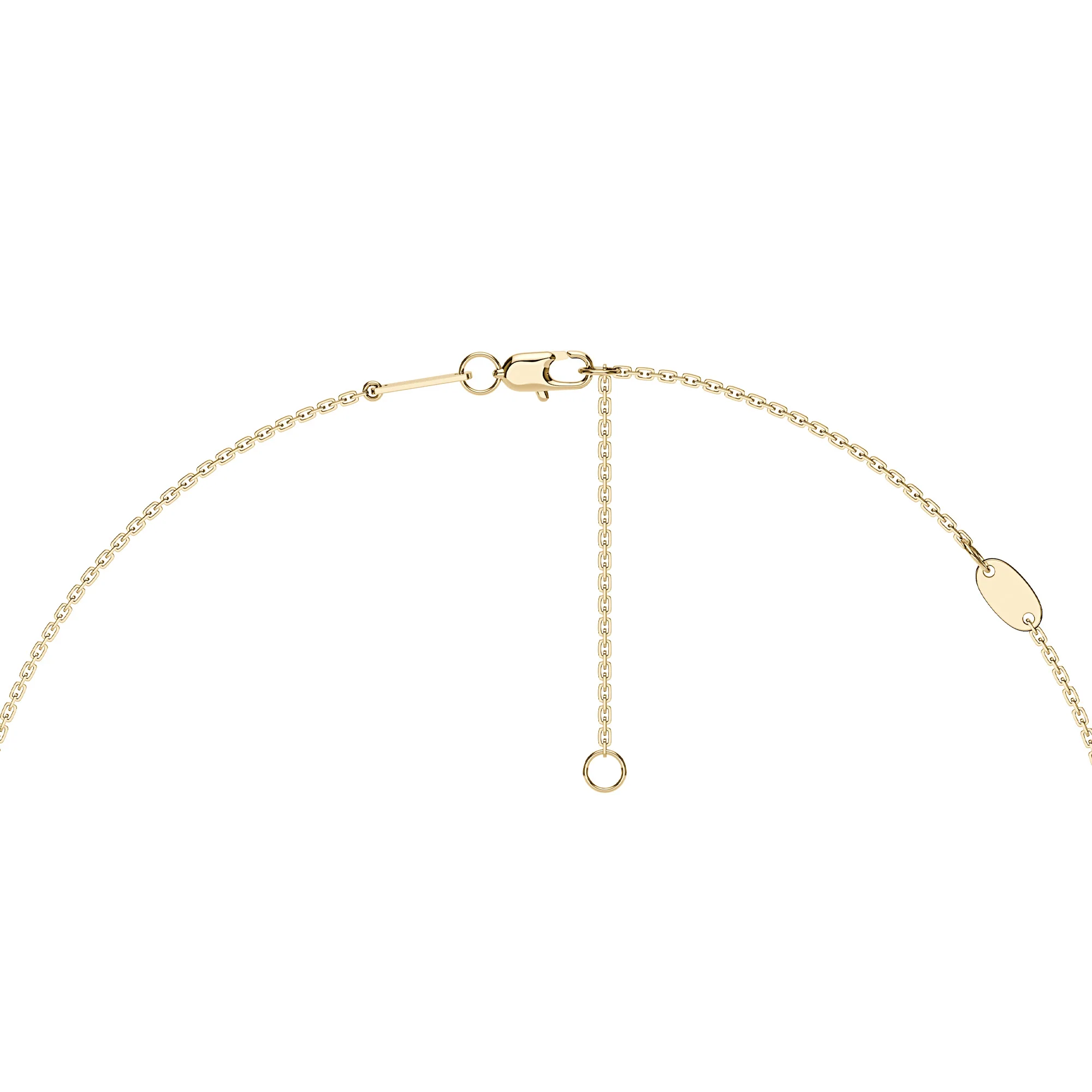 Pear Shaped Moissanite Geometric Pendant Necklace - Image 6