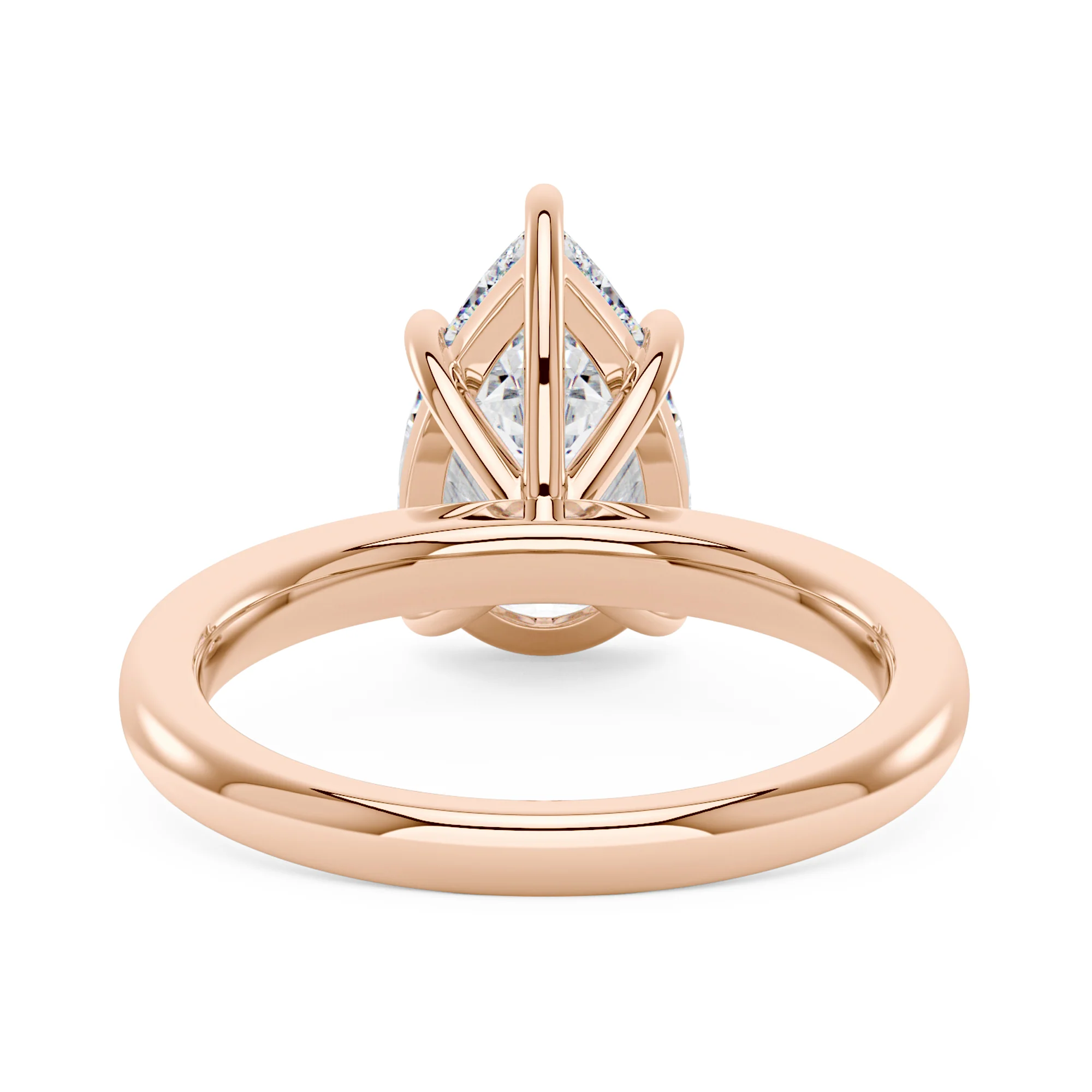 Pear-Shaped Moissanite Solitaire Engagement Ring - Image 9