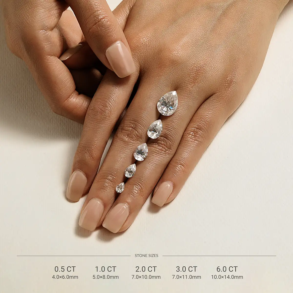 Pear-Shaped Moissanite Bezel Ring - Image 13