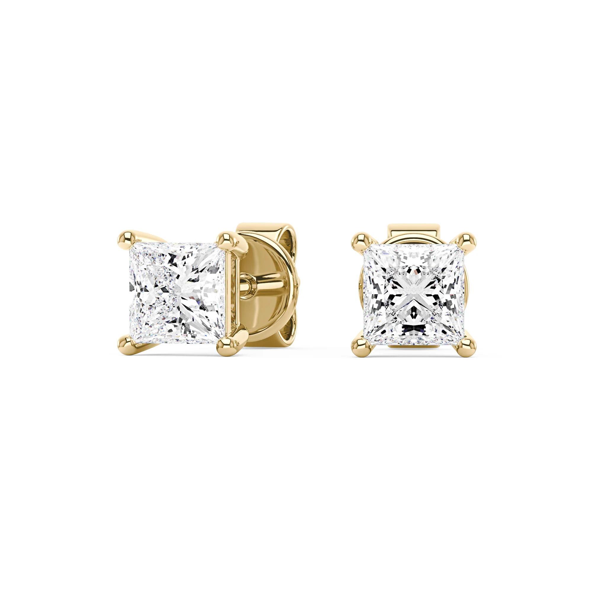 Princess Cut Moissanite Stud Earrings - Image 5