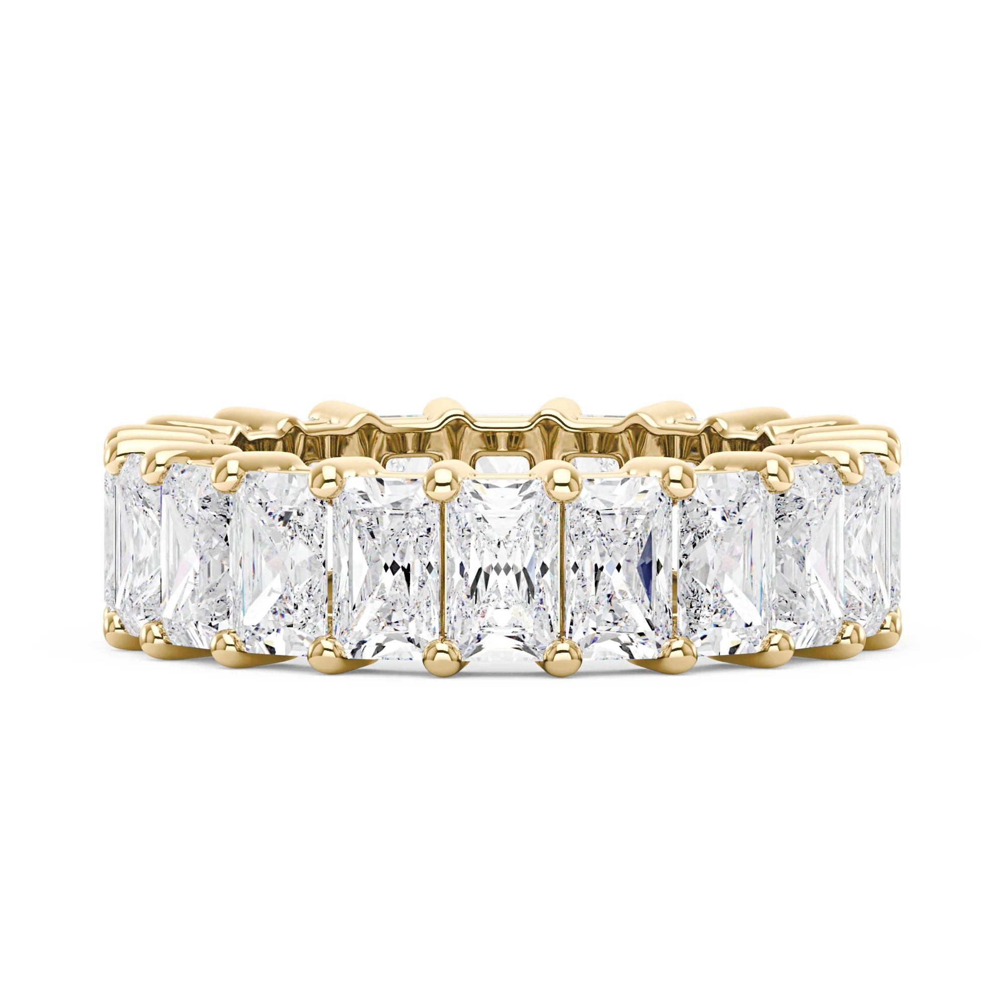 Radiant Cut Full Eternity Moissanite Wedding Band - Image 4