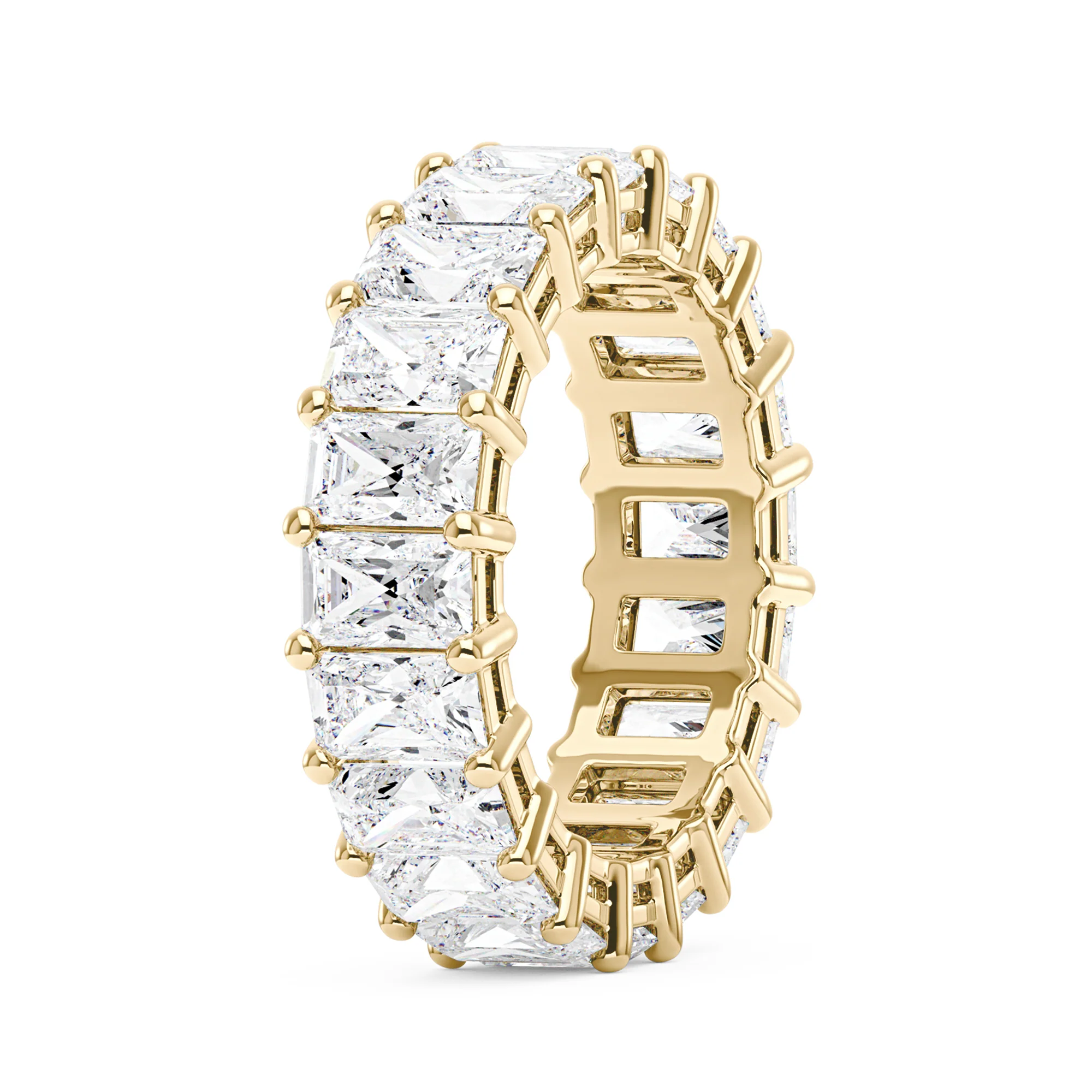 Radiant Cut Full Eternity Moissanite Wedding Band - Image 5