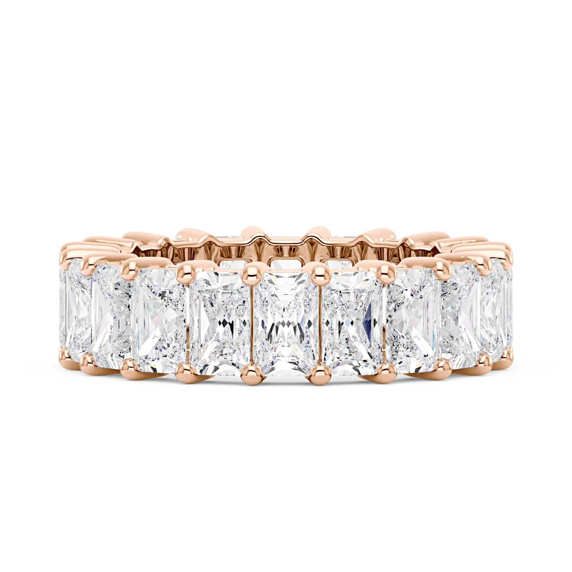 Radiant Cut Full Eternity Moissanite Wedding Band - Image 7