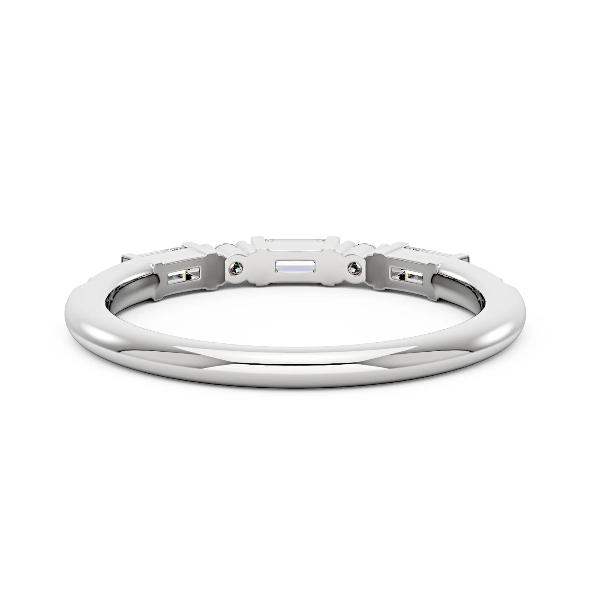 Radiant Moissanite Halo Bridal Ring Set - Image 10