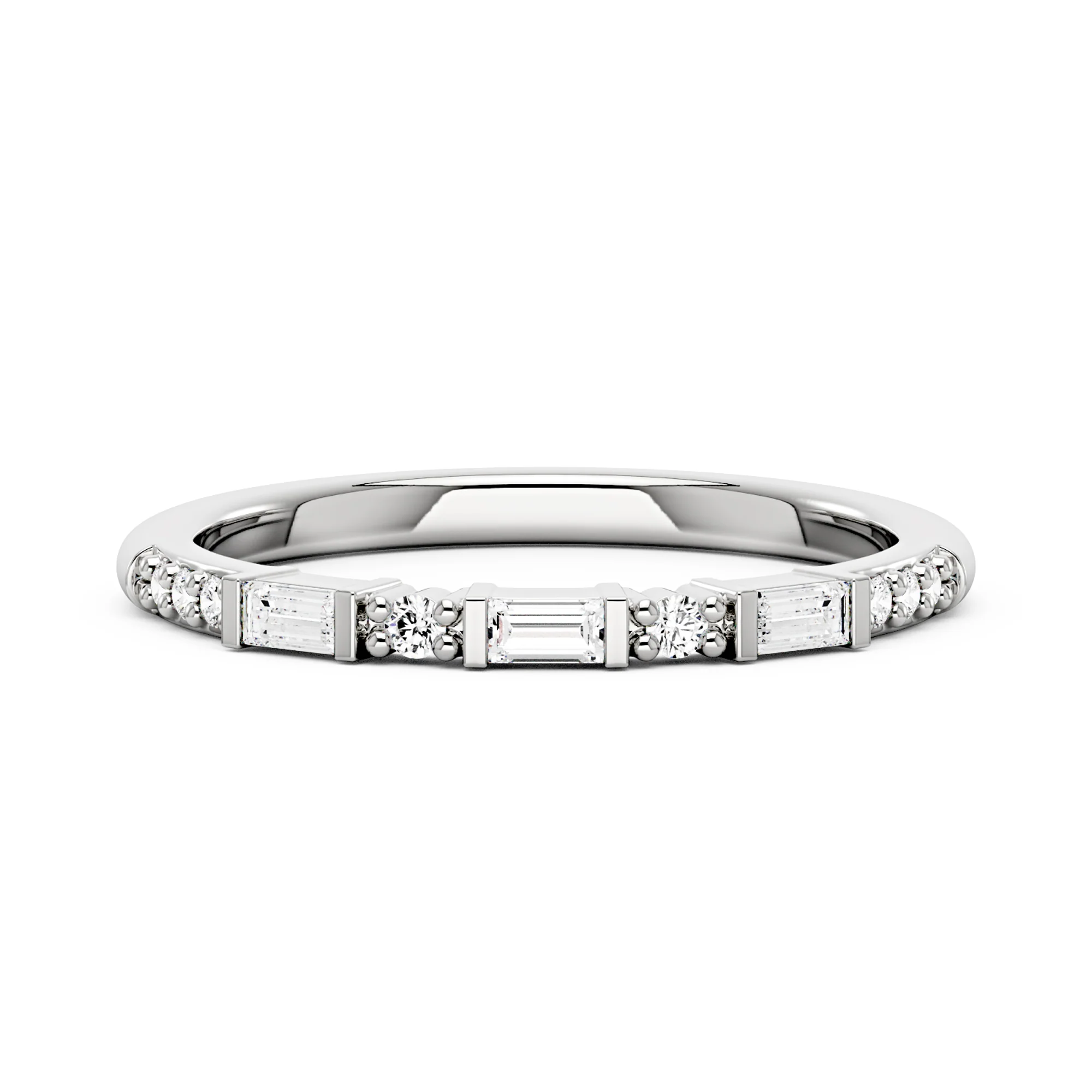Radiant Moissanite Halo Bridal Ring Set - Image 8