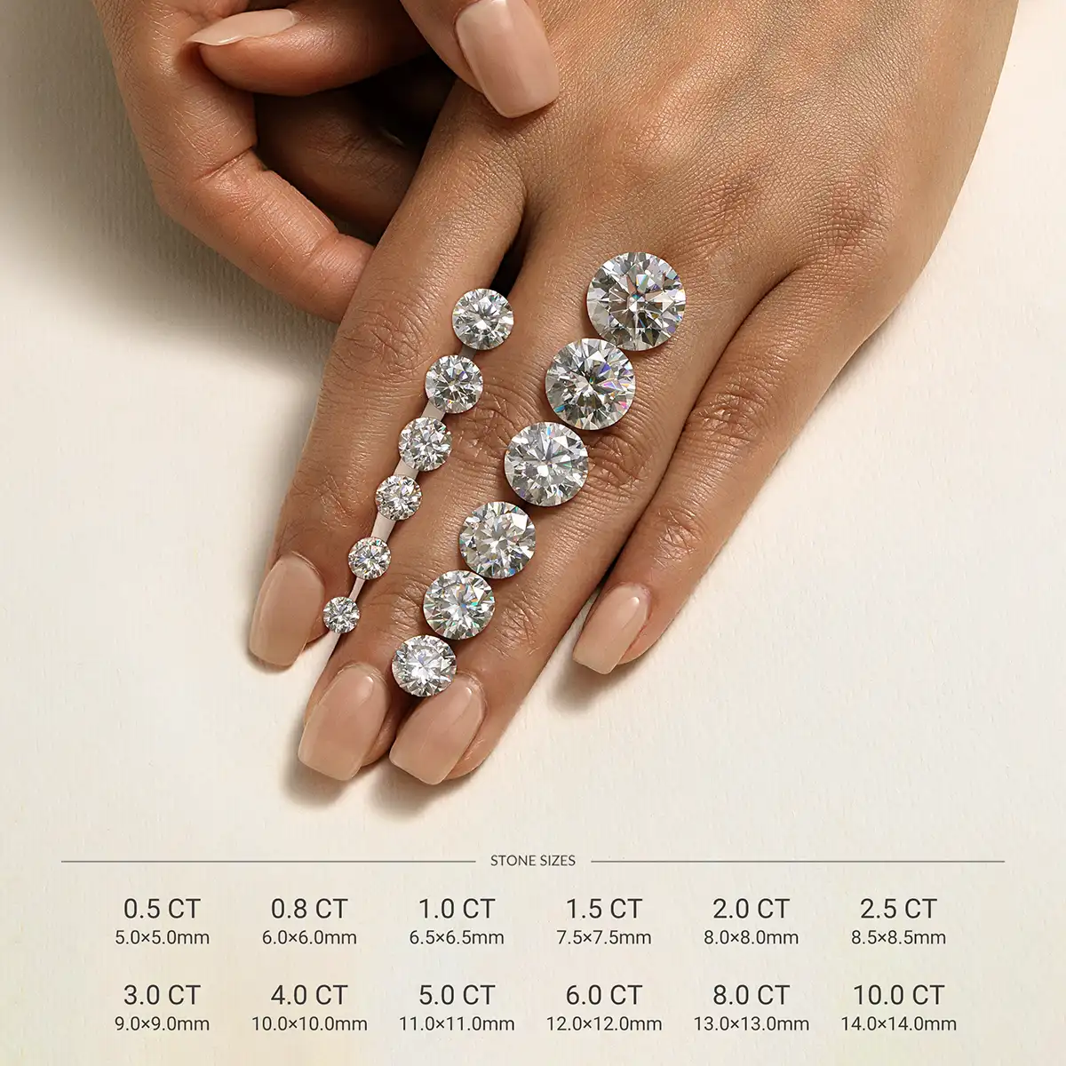 Nature Inspired Split Shank Round Moissanite Ring - Image 13