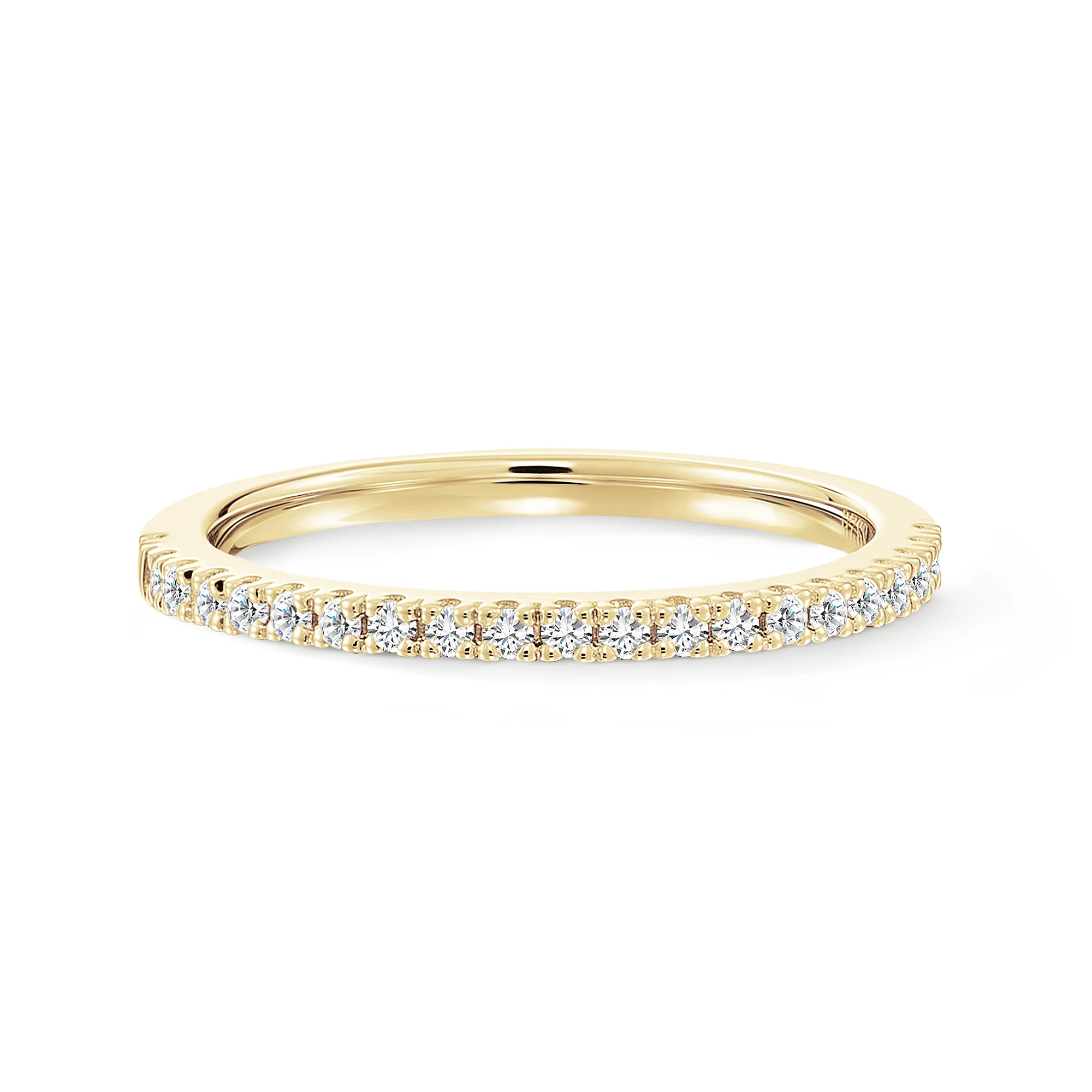 Round Cut Half Eternity Wedding Ring - Image 5