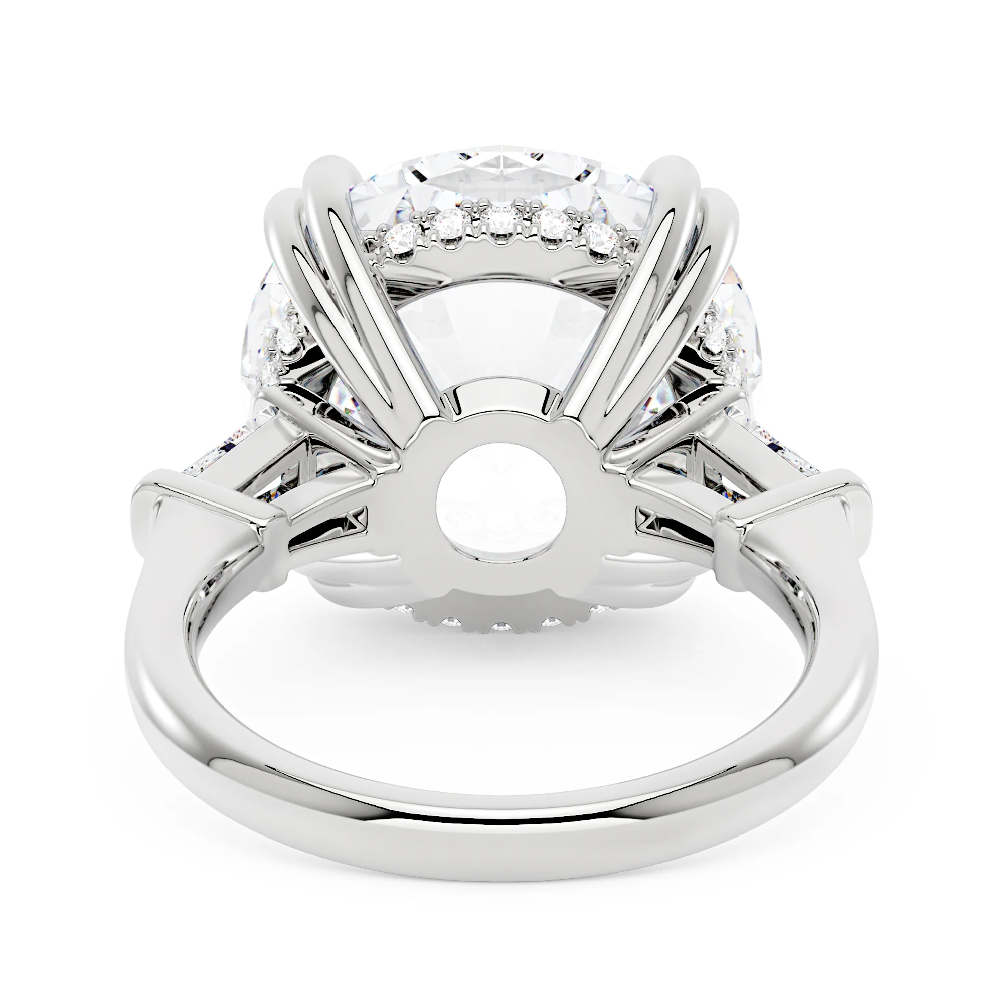 15 Carat Round Cut Moissanite Engagement Ring in 14K Gold - Image 6