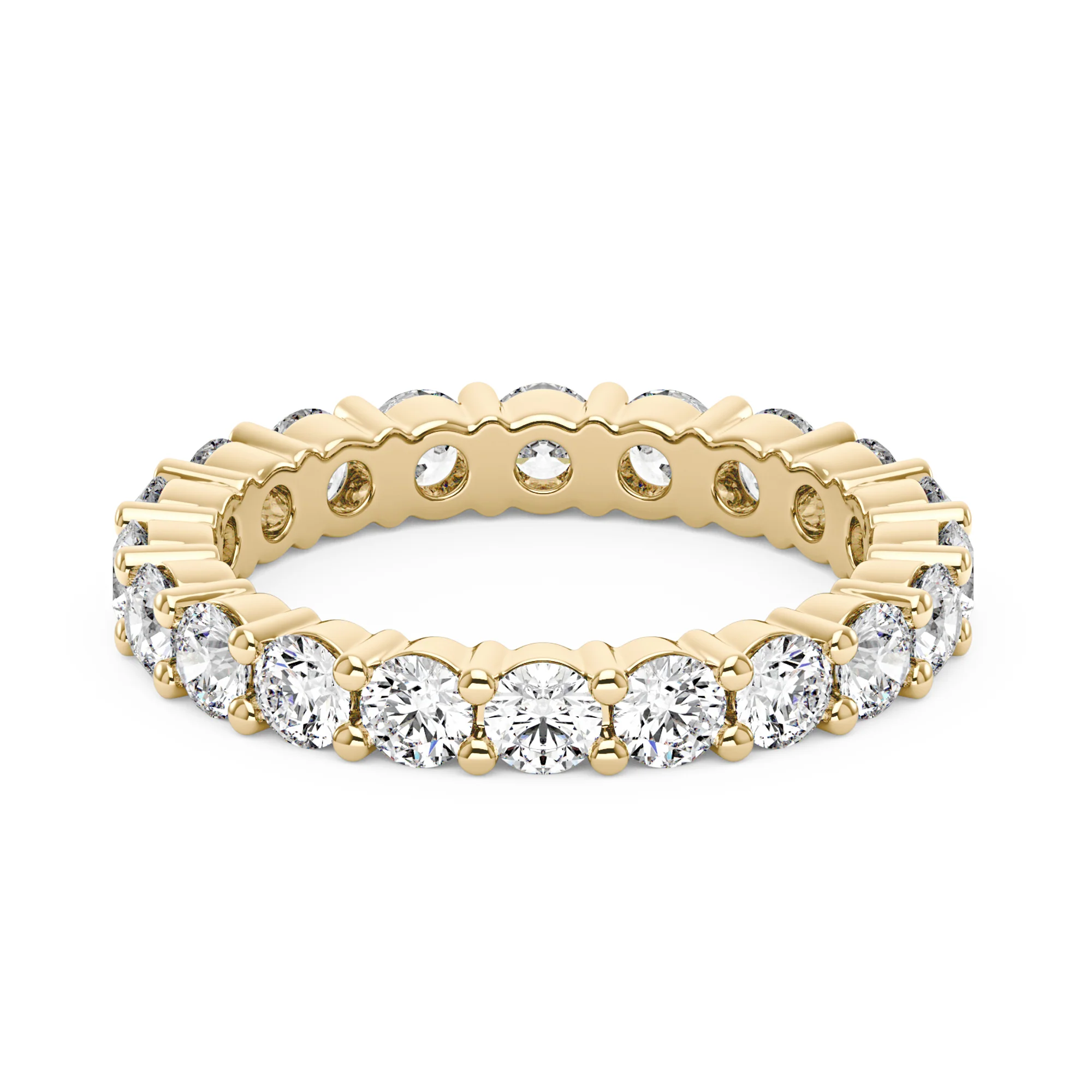 Round Cut Full Eternity Wedding Ring - Image 3