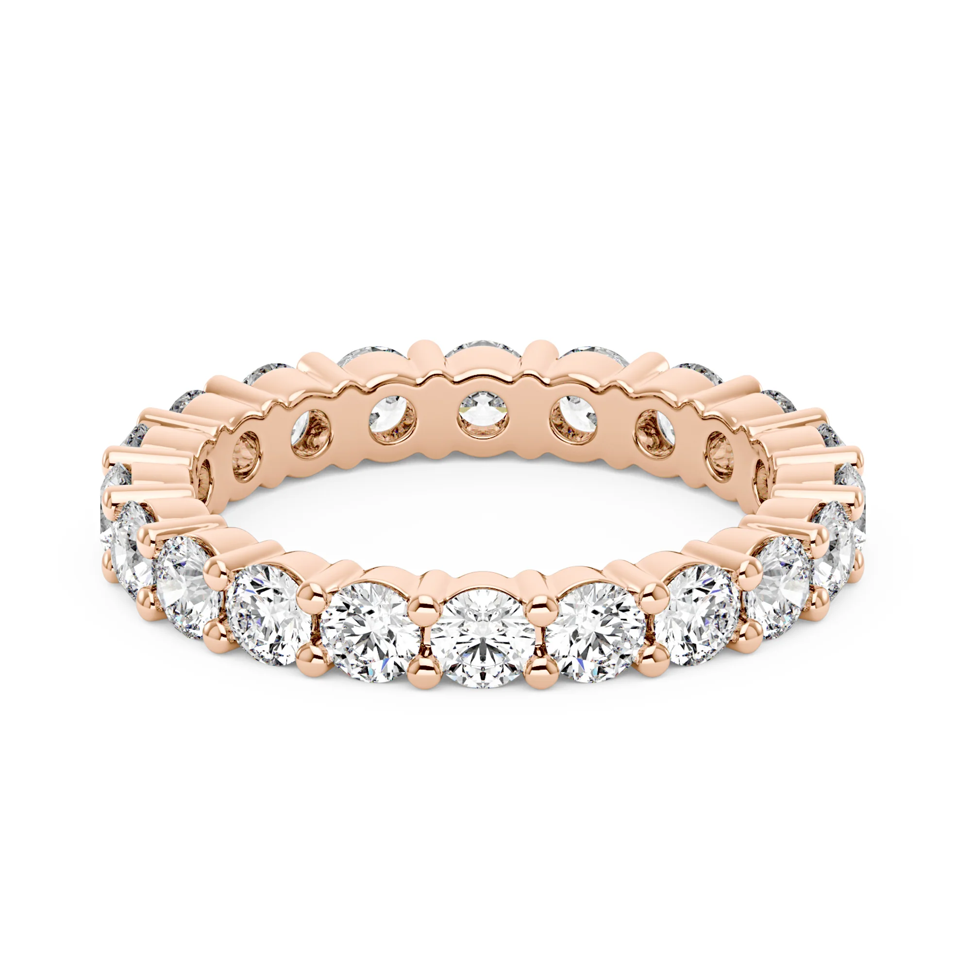 Round Cut Full Eternity Wedding Ring - Image 9
