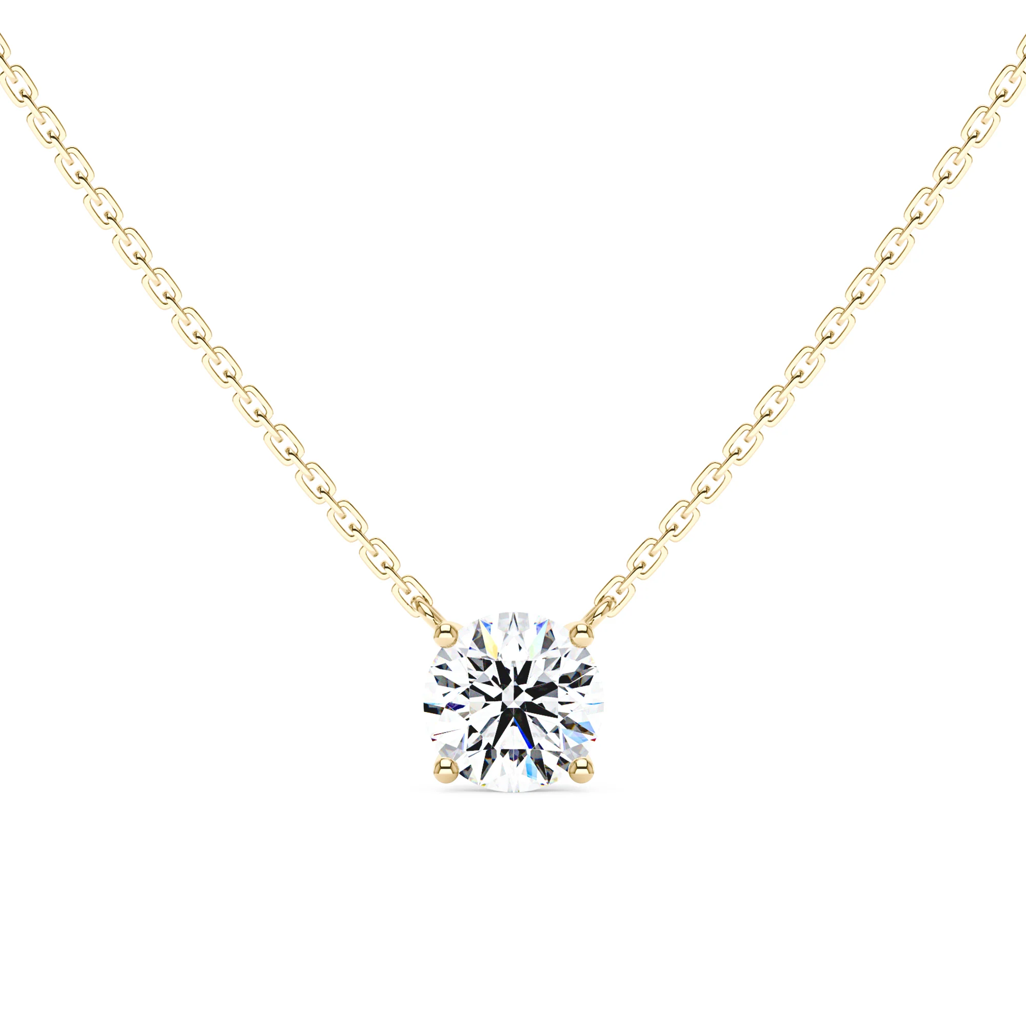 Round Cut Moissanite Pendant Necklace - Image 4