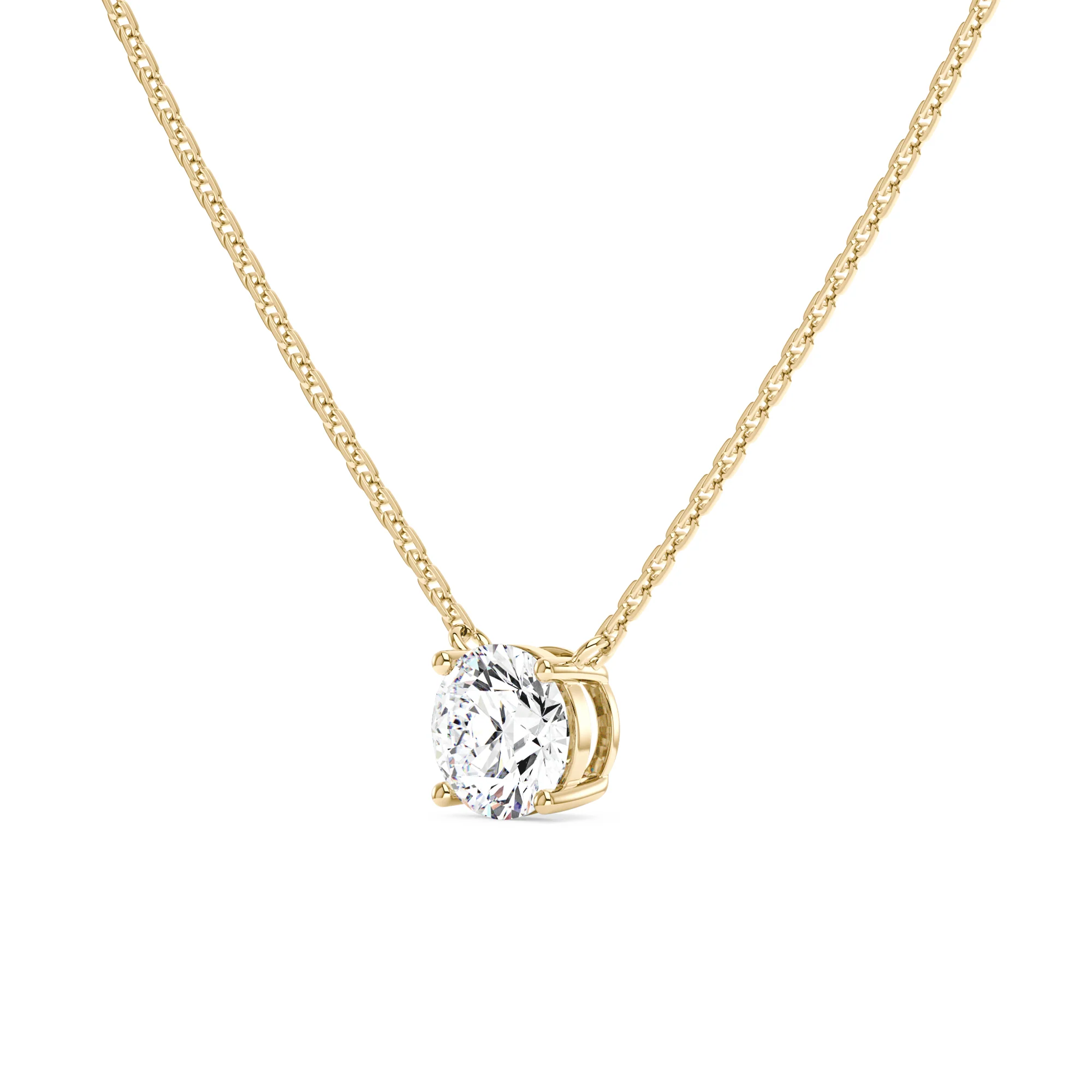 Round Cut Moissanite Pendant Necklace - Image 5