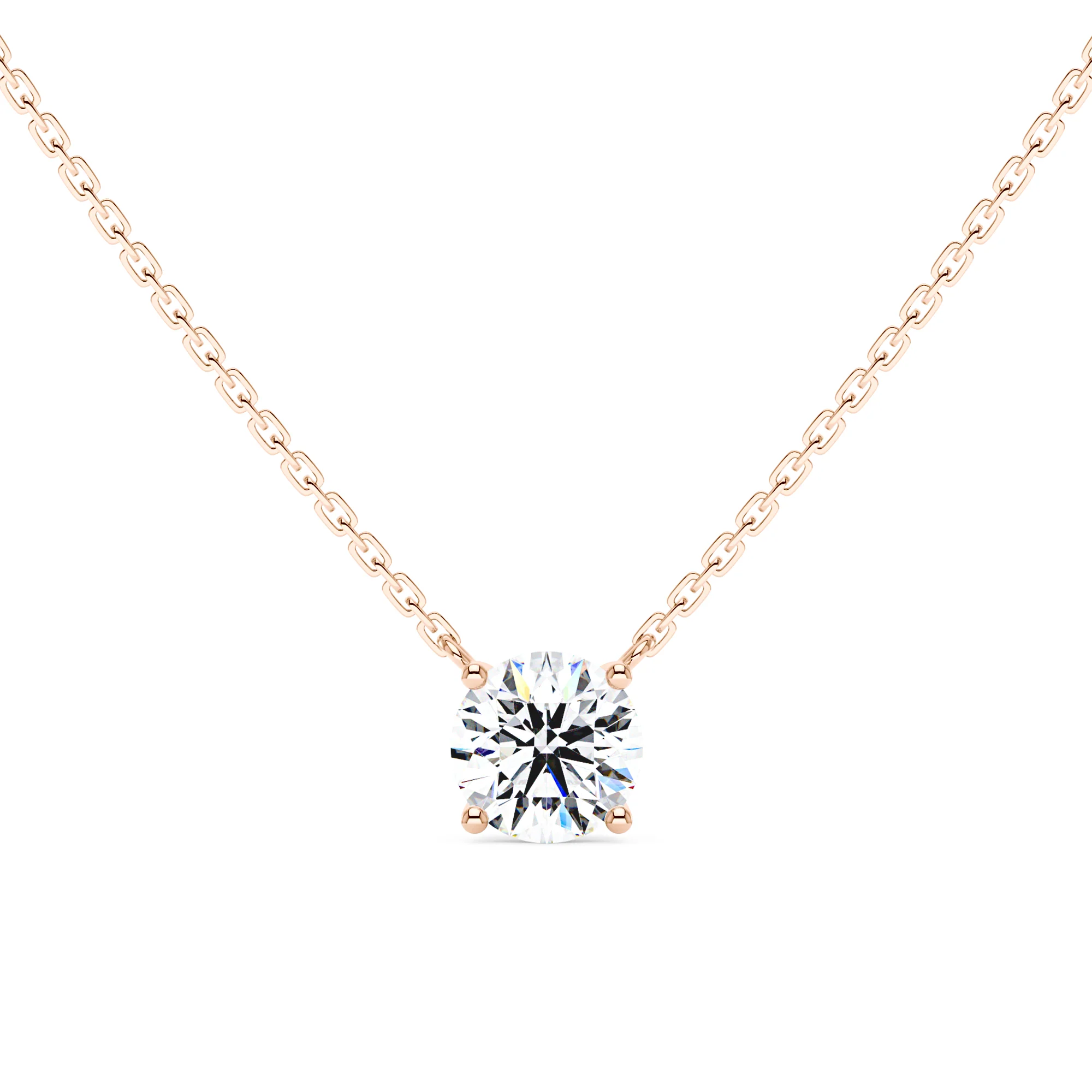 Round Cut Moissanite Pendant Necklace - Image 7