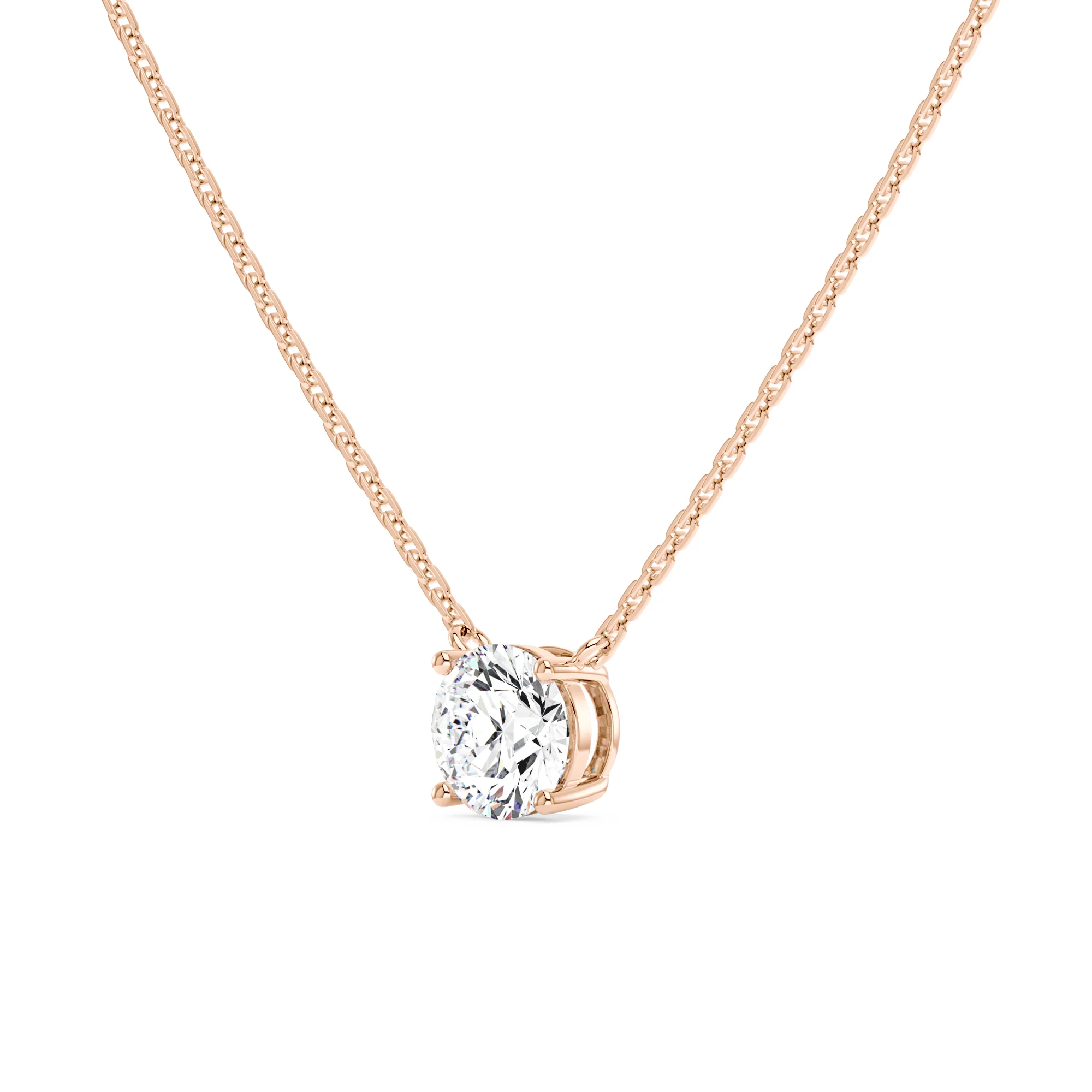 Round Cut Moissanite Pendant Necklace - Image 8