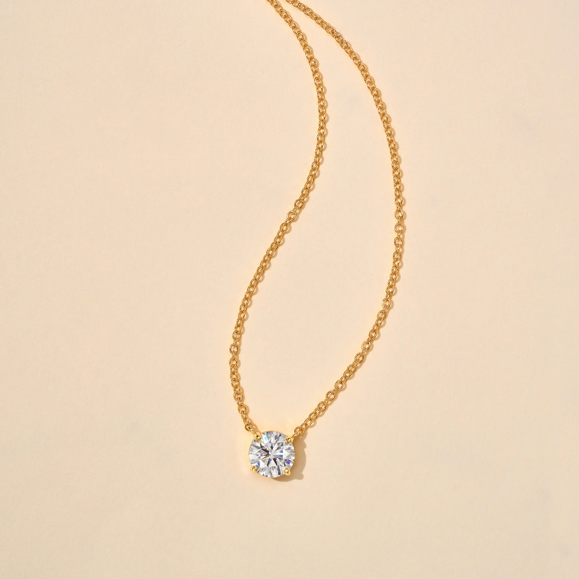 Round Cut Moissanite Solitaire Pendant Necklace - Image 8